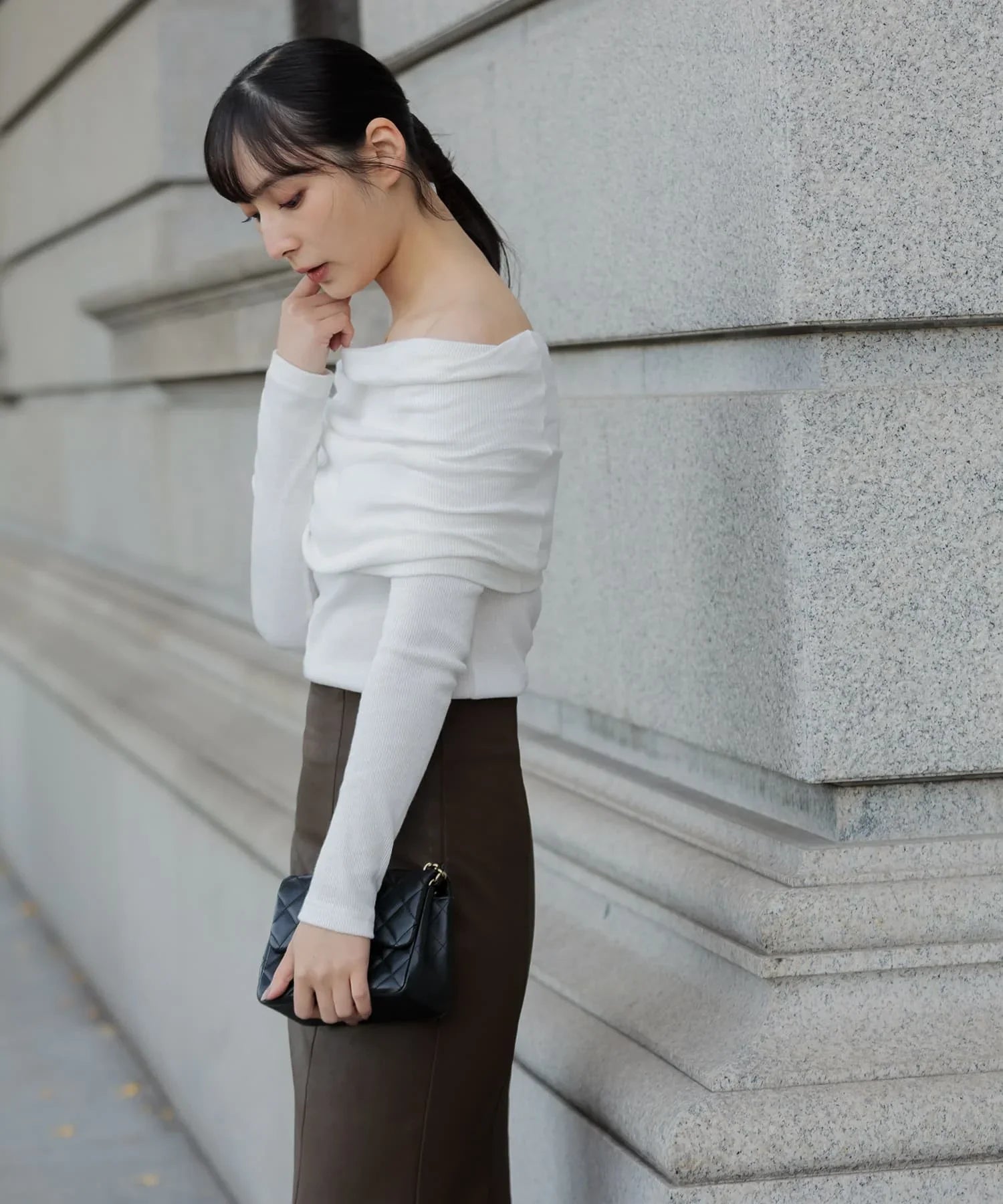 【当日発送】オフショルダーニットトップス