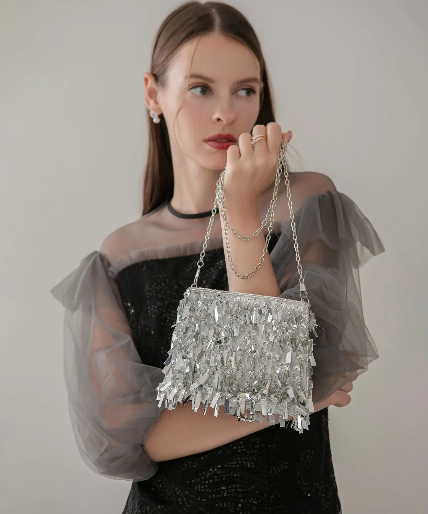 【当日発送】フリンジスパンコール2WAYバッグ