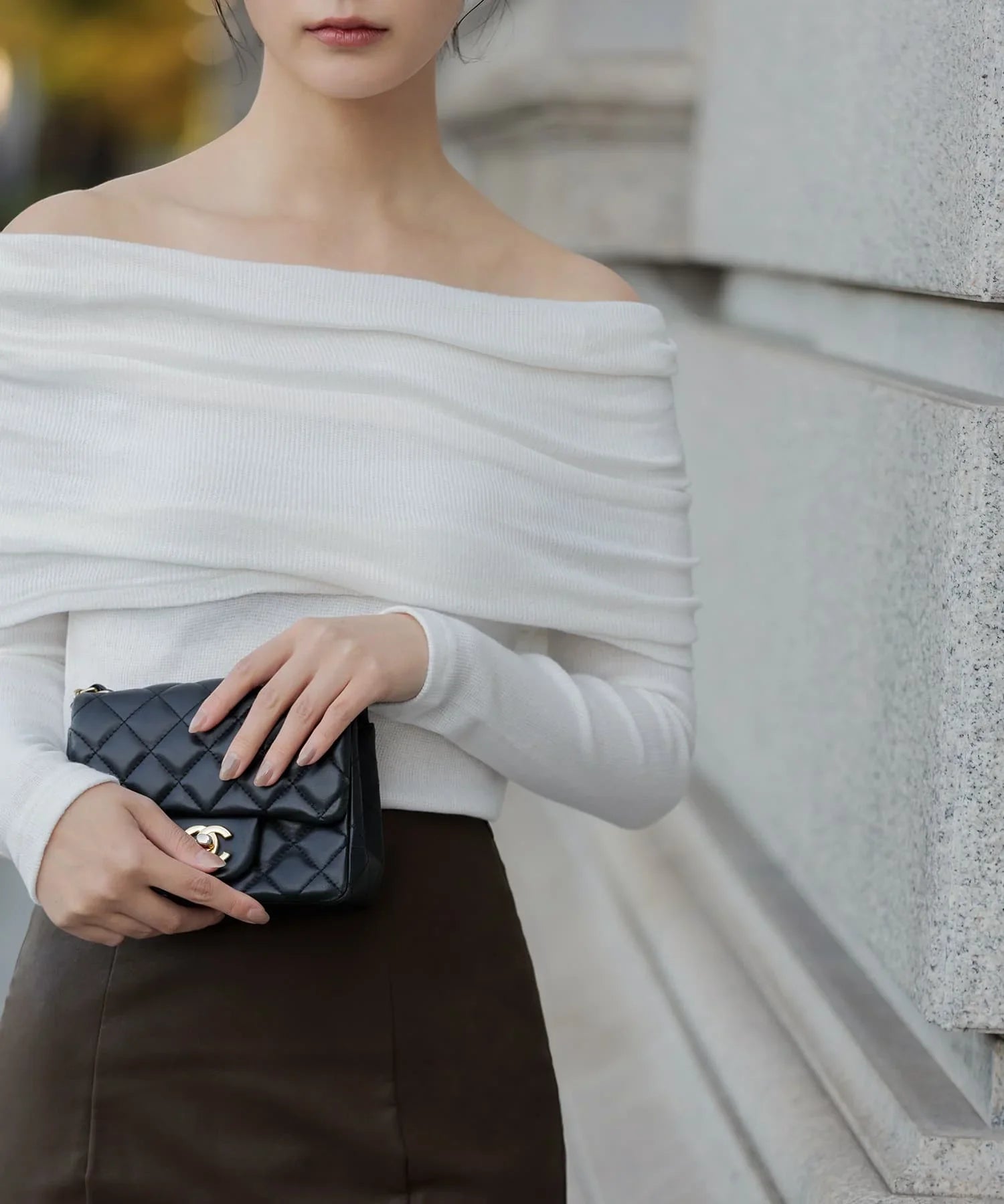 【当日発送】オフショルダーニットトップス