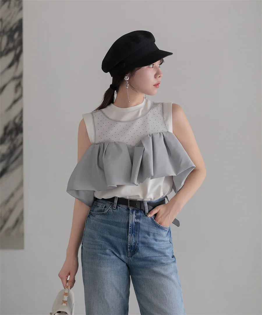 【LEJA LUXE】2WAY Stone Peplum Bustier Mermaid Dress