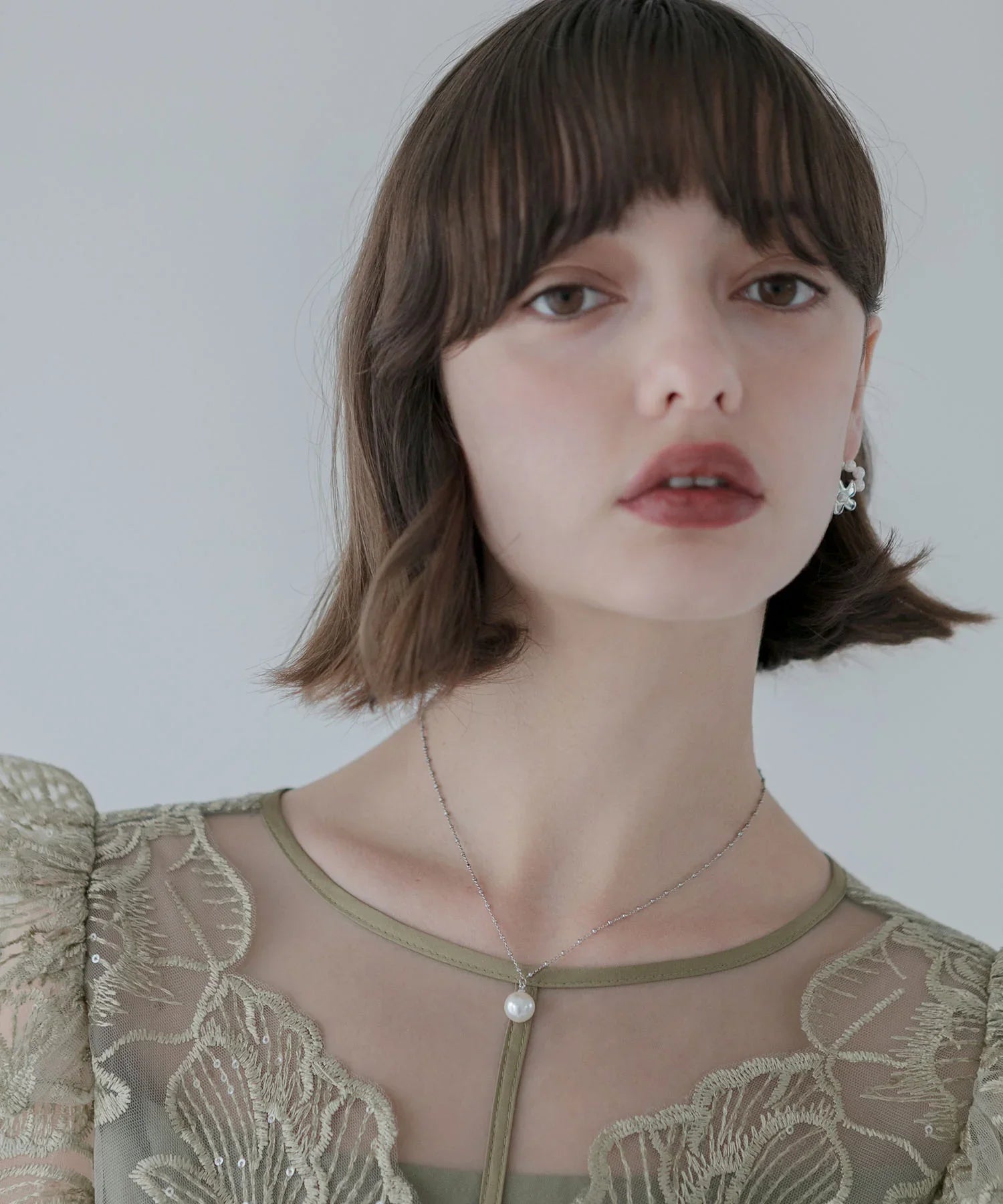 【SOLD OUT】シルバーチェーンパールネックレス