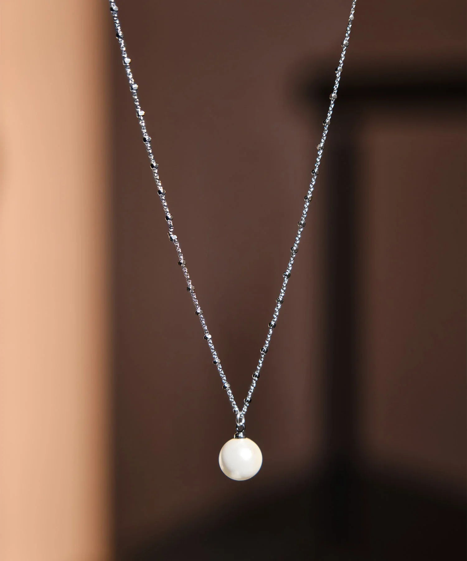 【SOLD OUT】シルバーチェーンパールネックレス