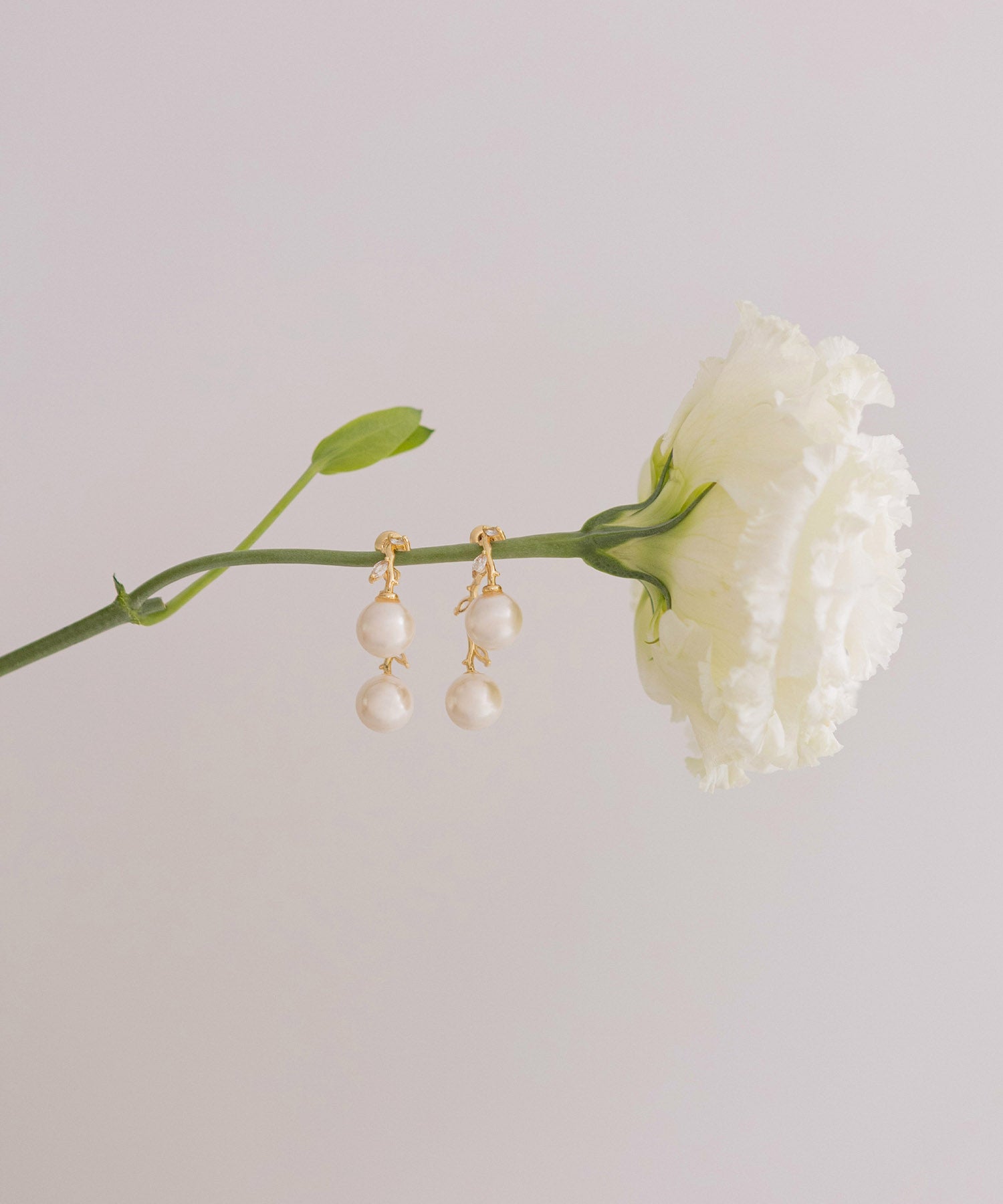 【当日発送】ドロップツインパールゴールドピアス