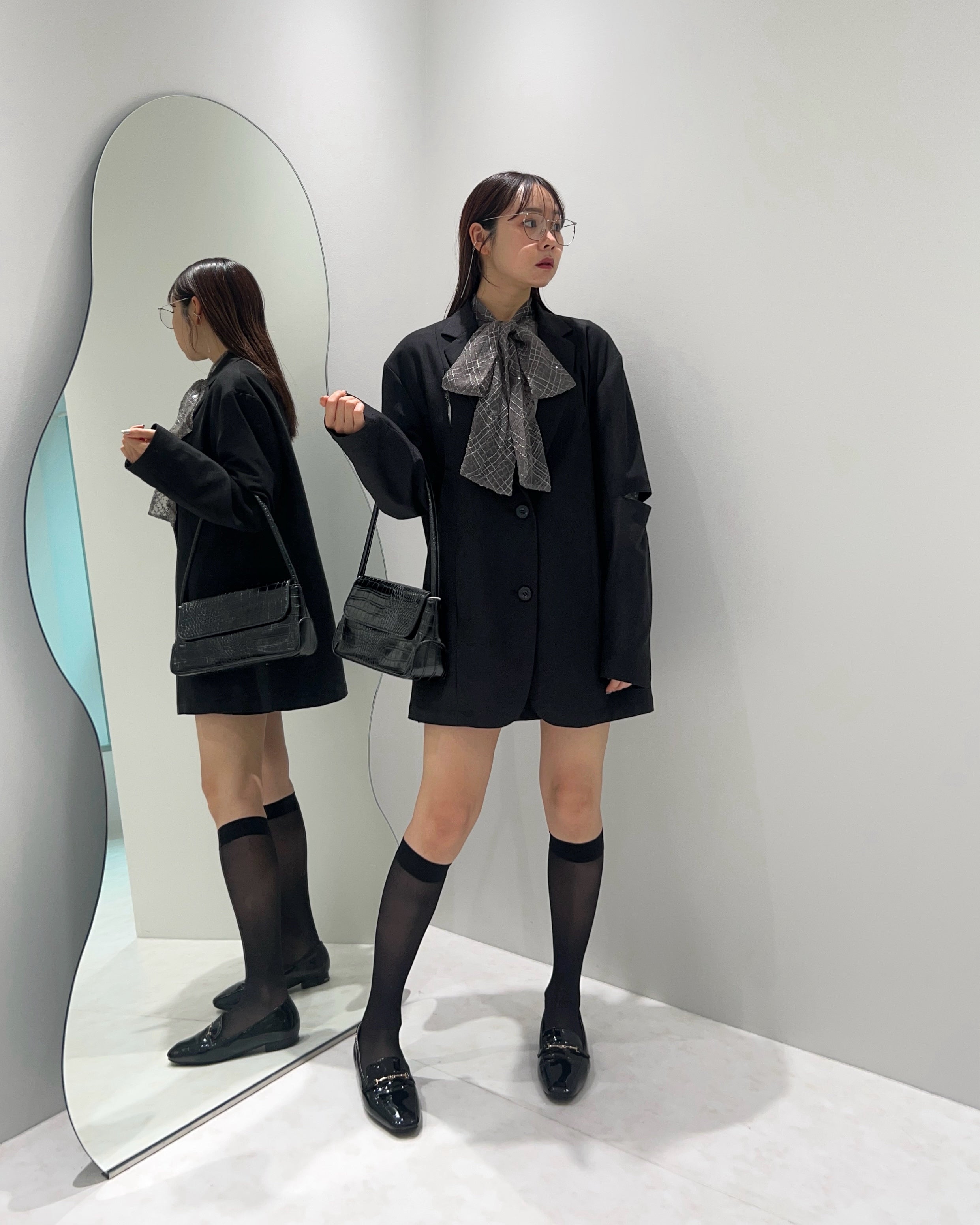 【当日発送】ドットスパンコールリボンボレロオールインワンパンツドレス