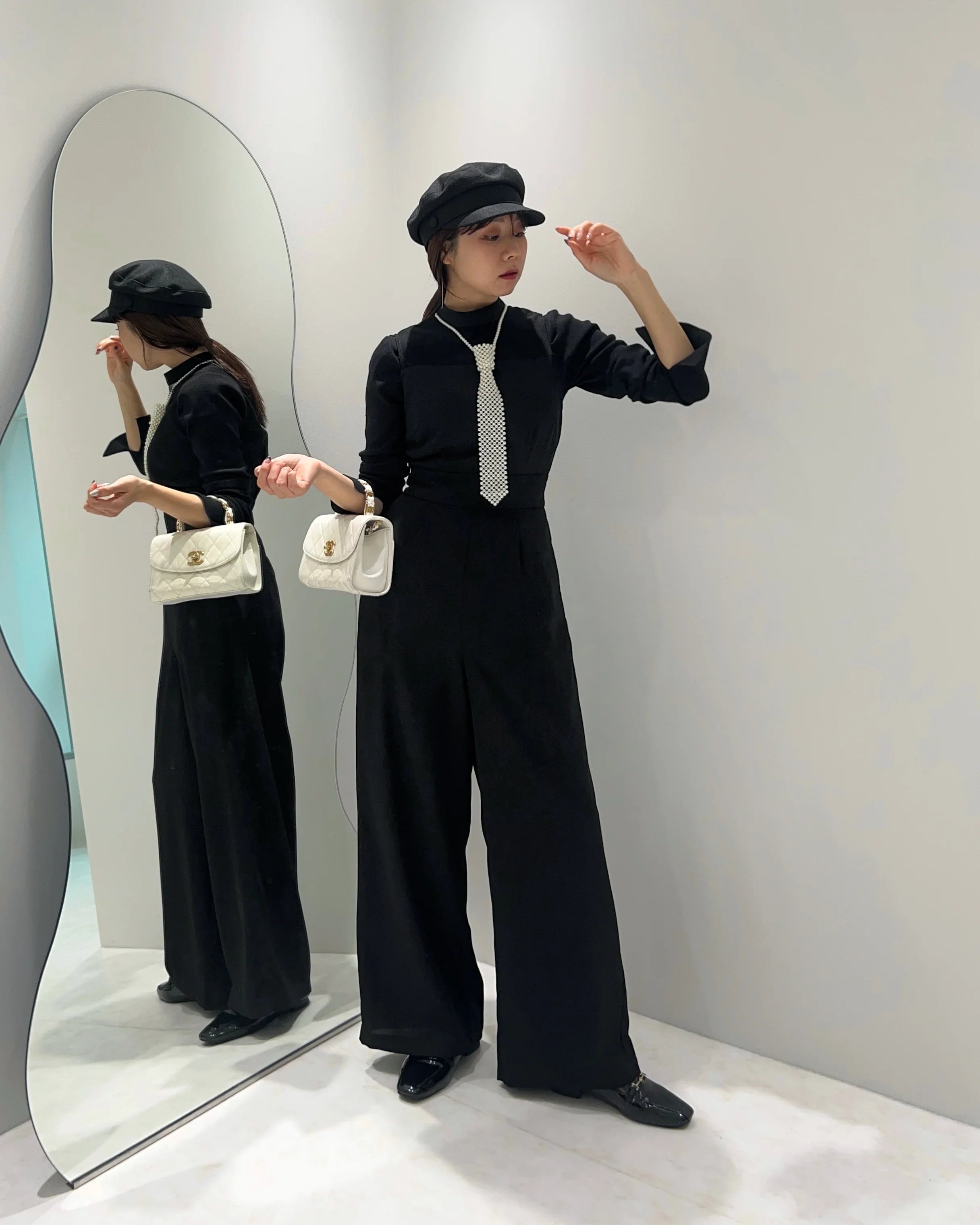 【当日発送】ボリュームチュールスリーブオールインワンパンツドレス