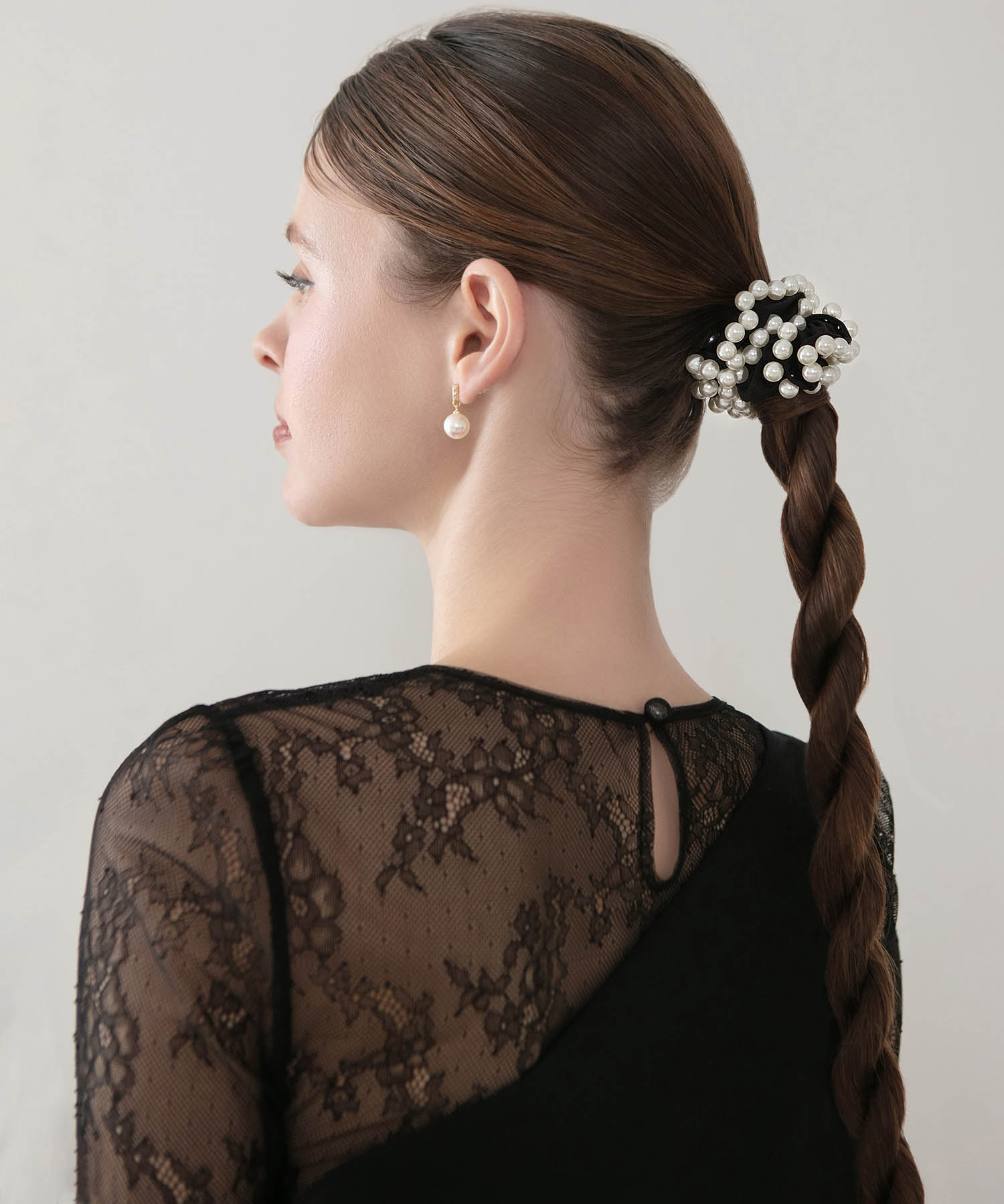 【当日発送】エッジパールボリュームシュシュ