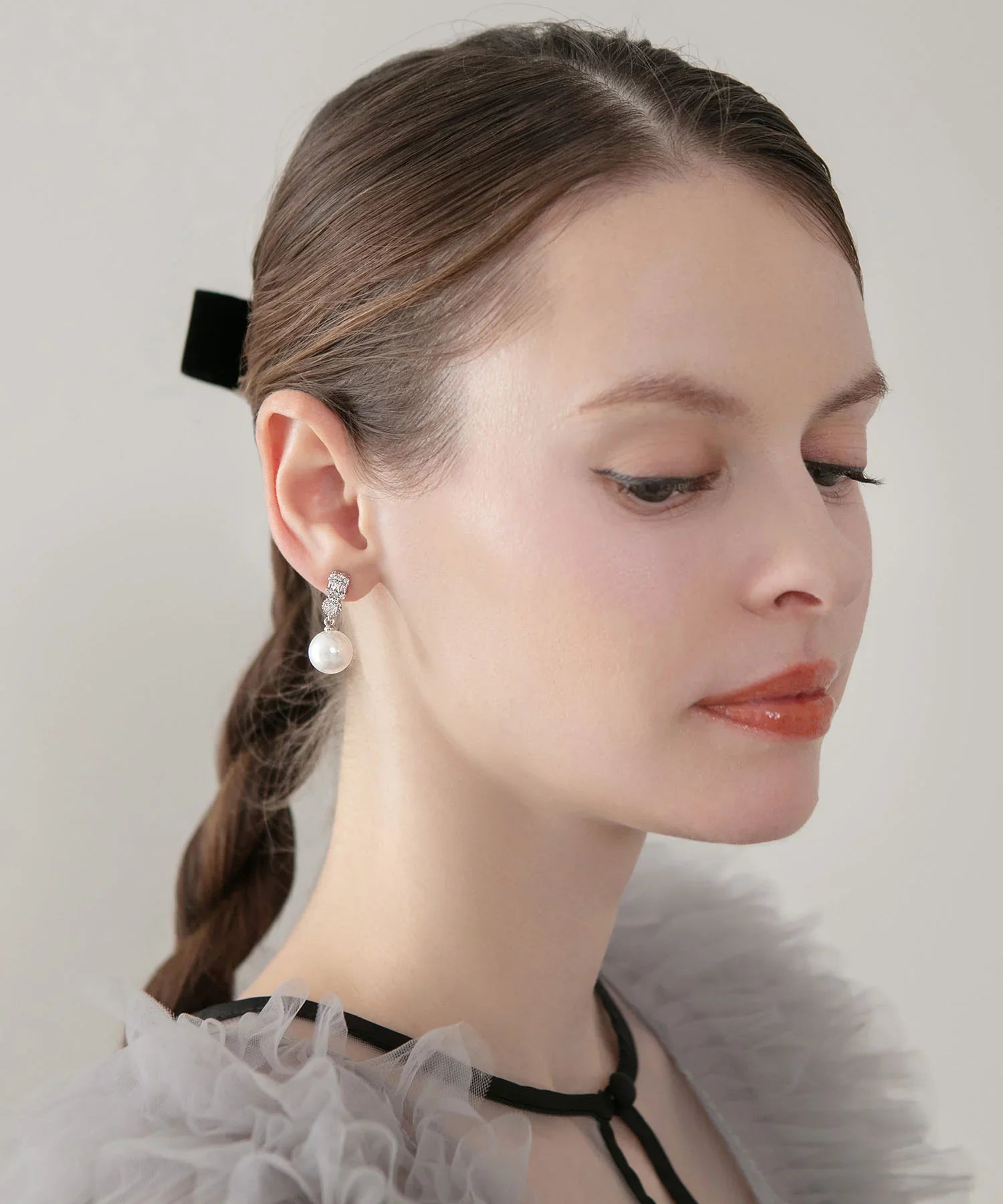 【当日発送】パールビジュードロップピアス