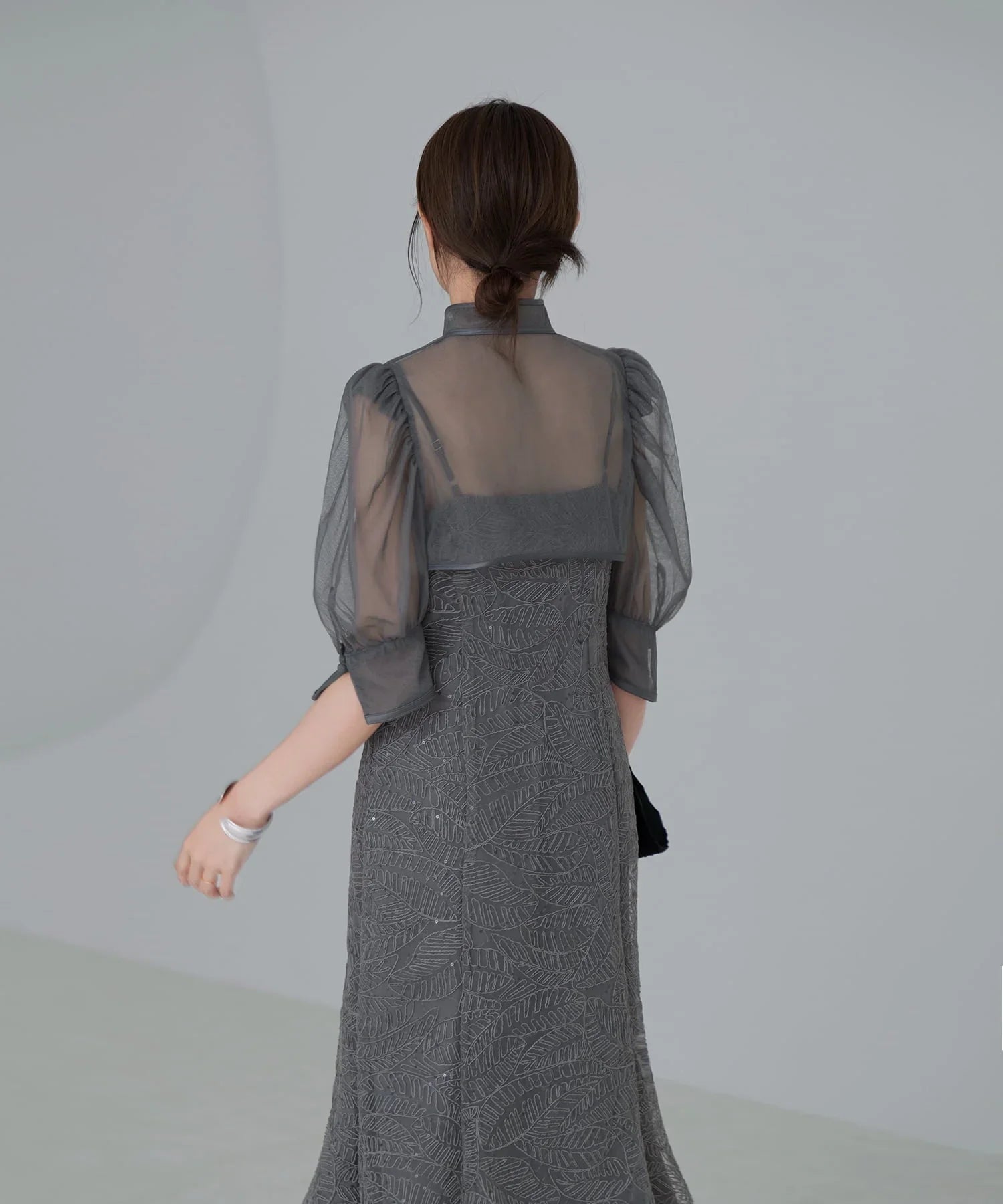 【当日発送】スパンコールボタニカルマーメイドボレロ2WAYワンピースドレス