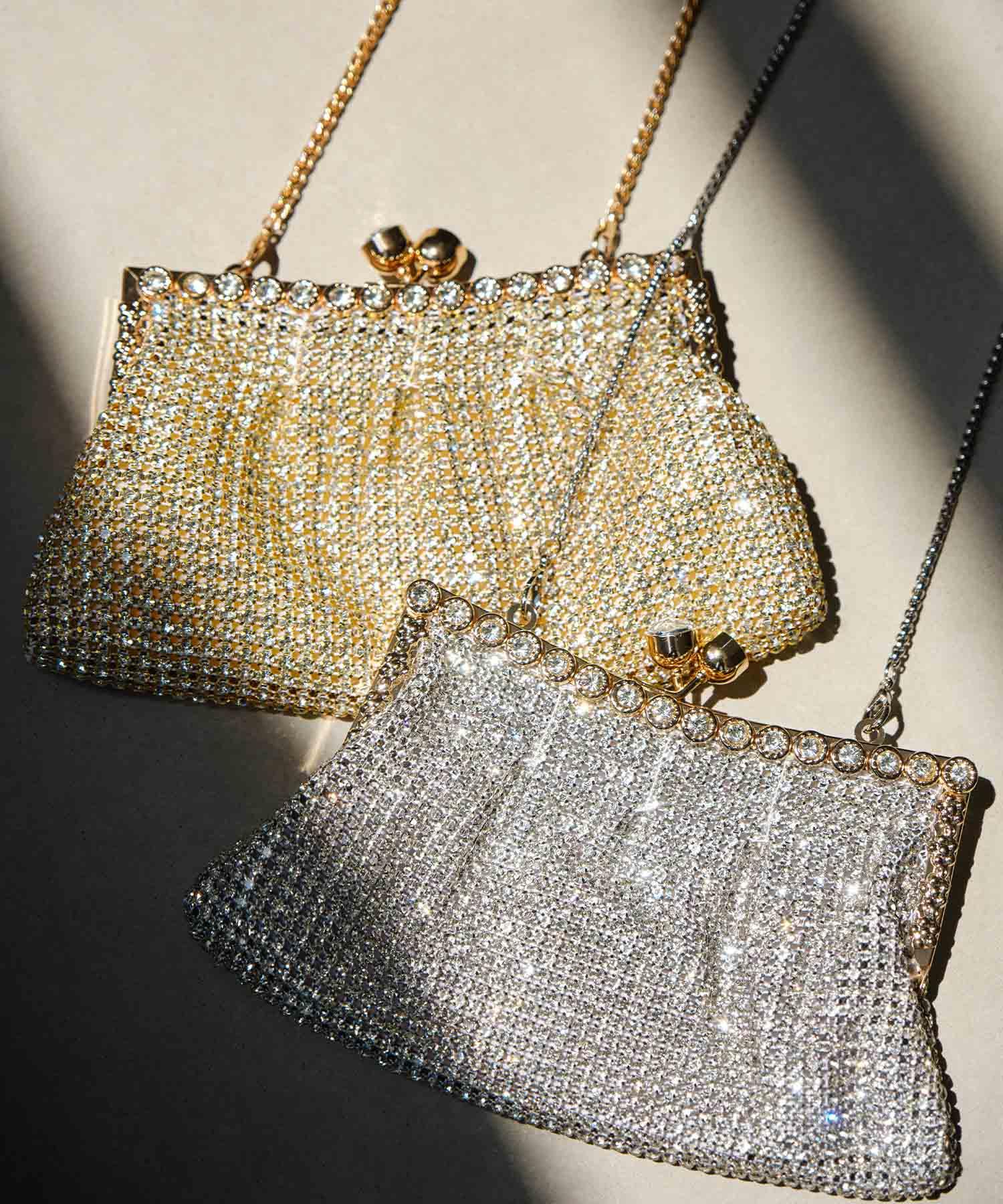 【当日発送】2WAYジュエルストーンビジューバッグ