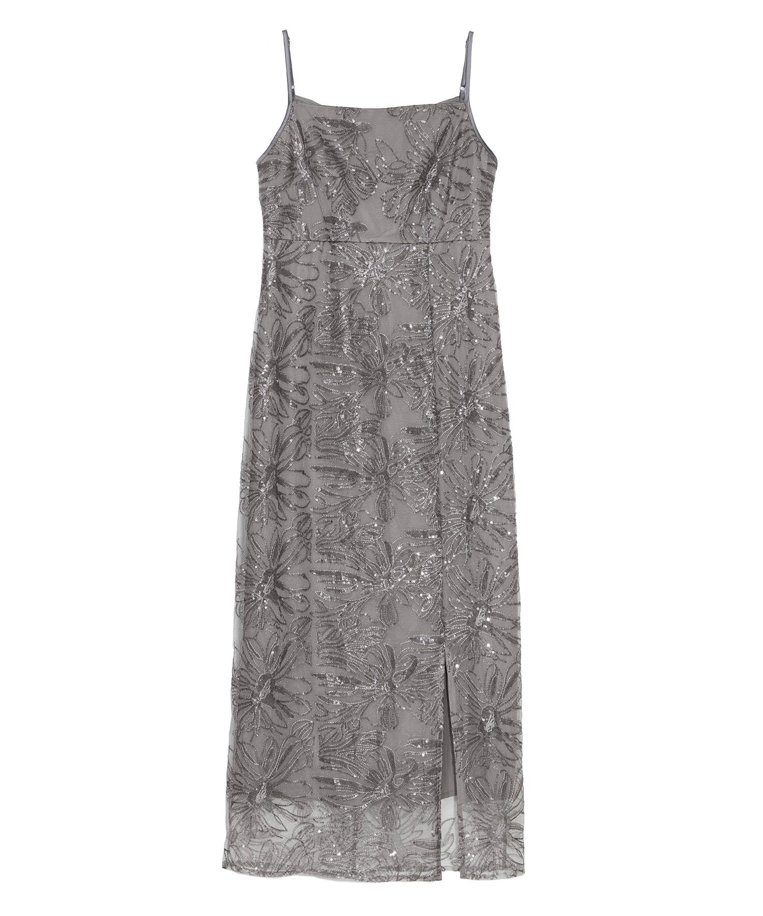 【当日発送】フリルチュールスリーブリボンIラインワンピースドレス