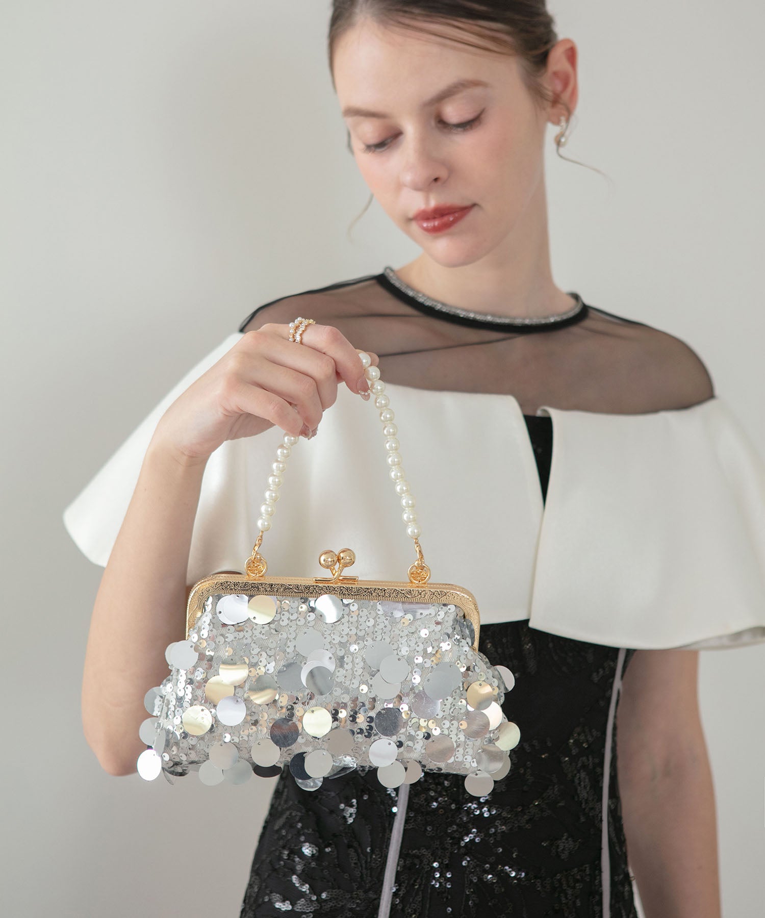 【当日発送】3WAYスパンコールシャイニーパーティーバッグ