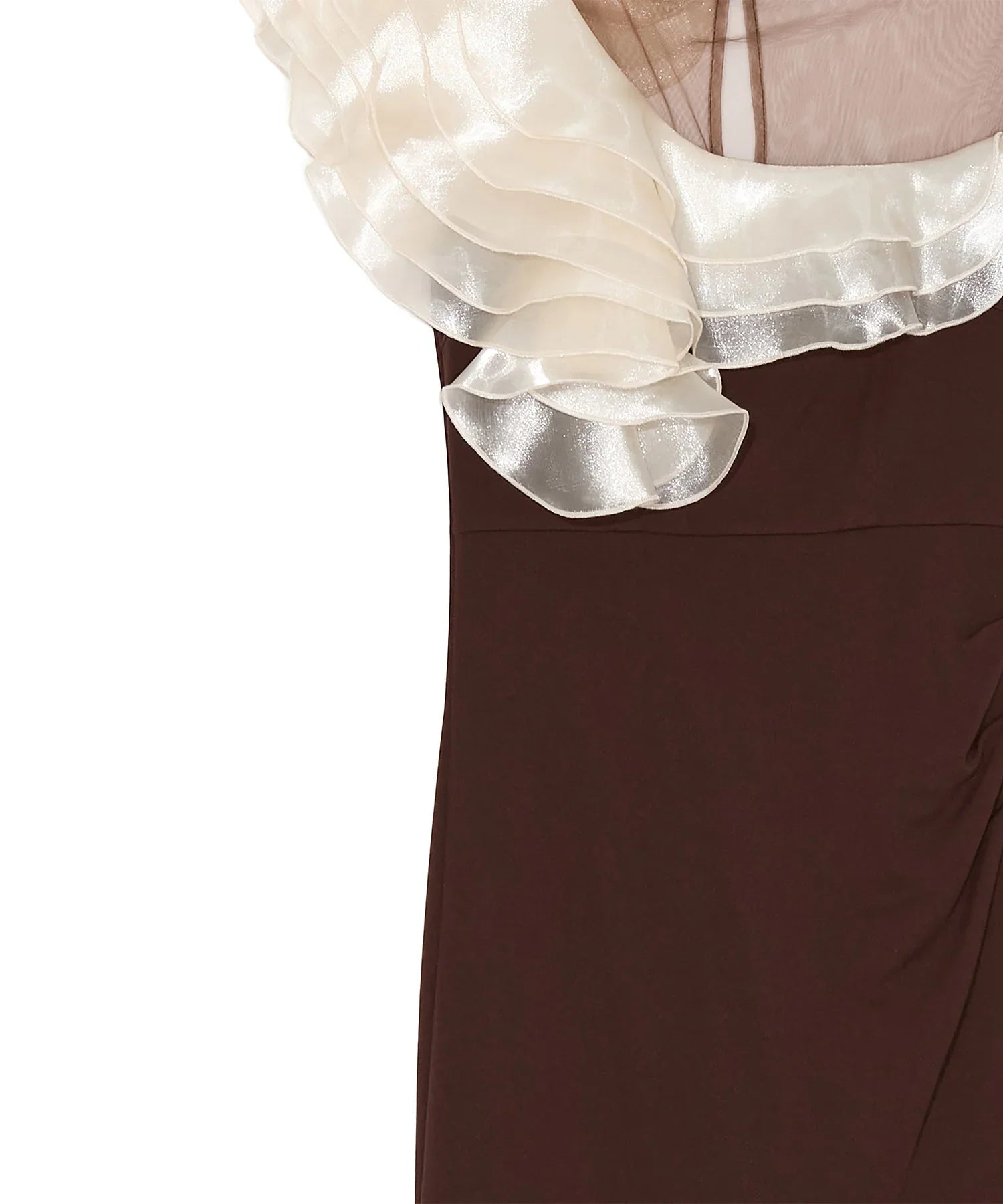 【当日発送】アシンメトリーフリルスリットマーメイドドレス