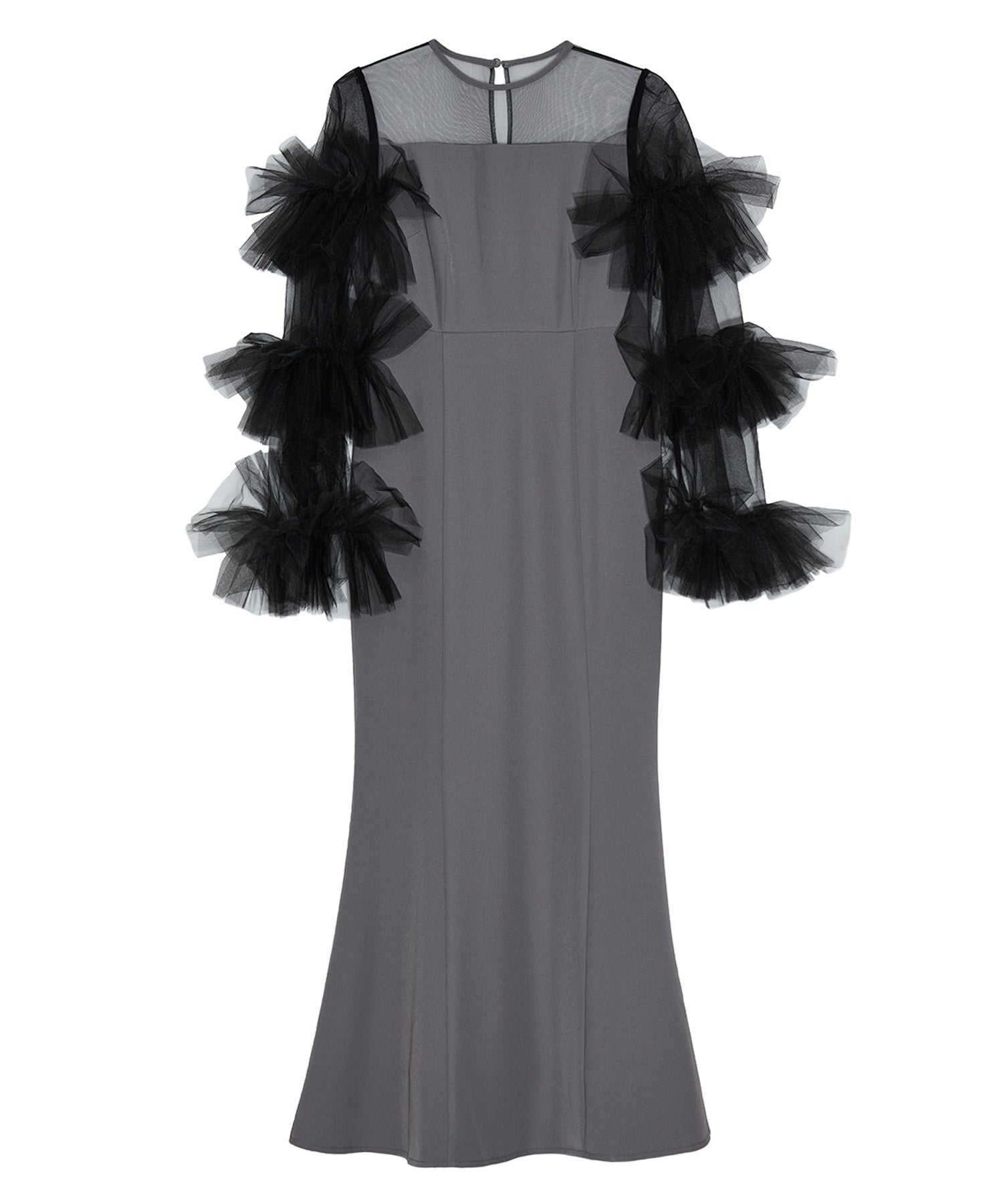 【当日発送】ボリュームチュールスリーブベストセットアップドレス