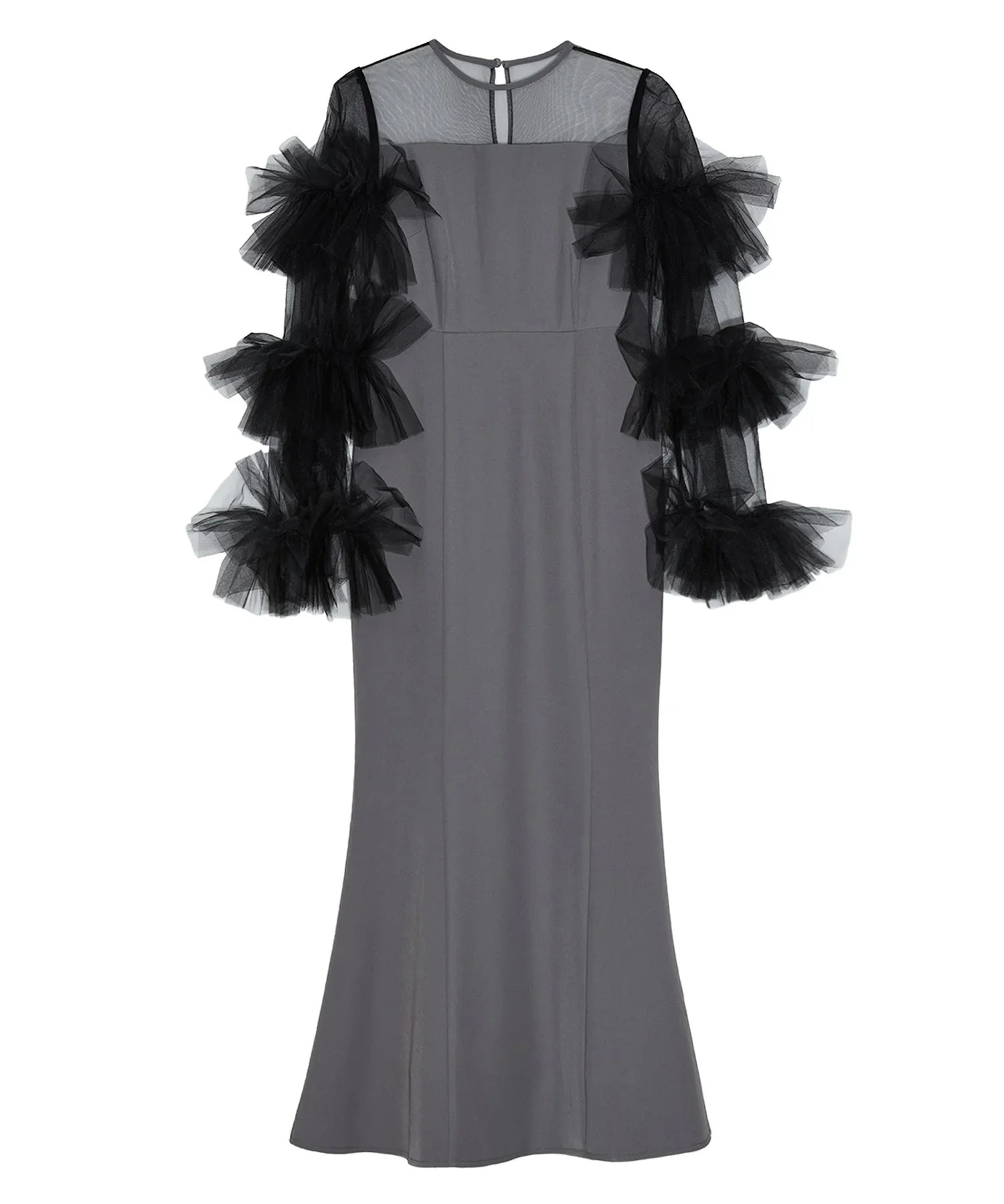 【当日発送】ボリュームチュールスリーブベストセットアップドレス