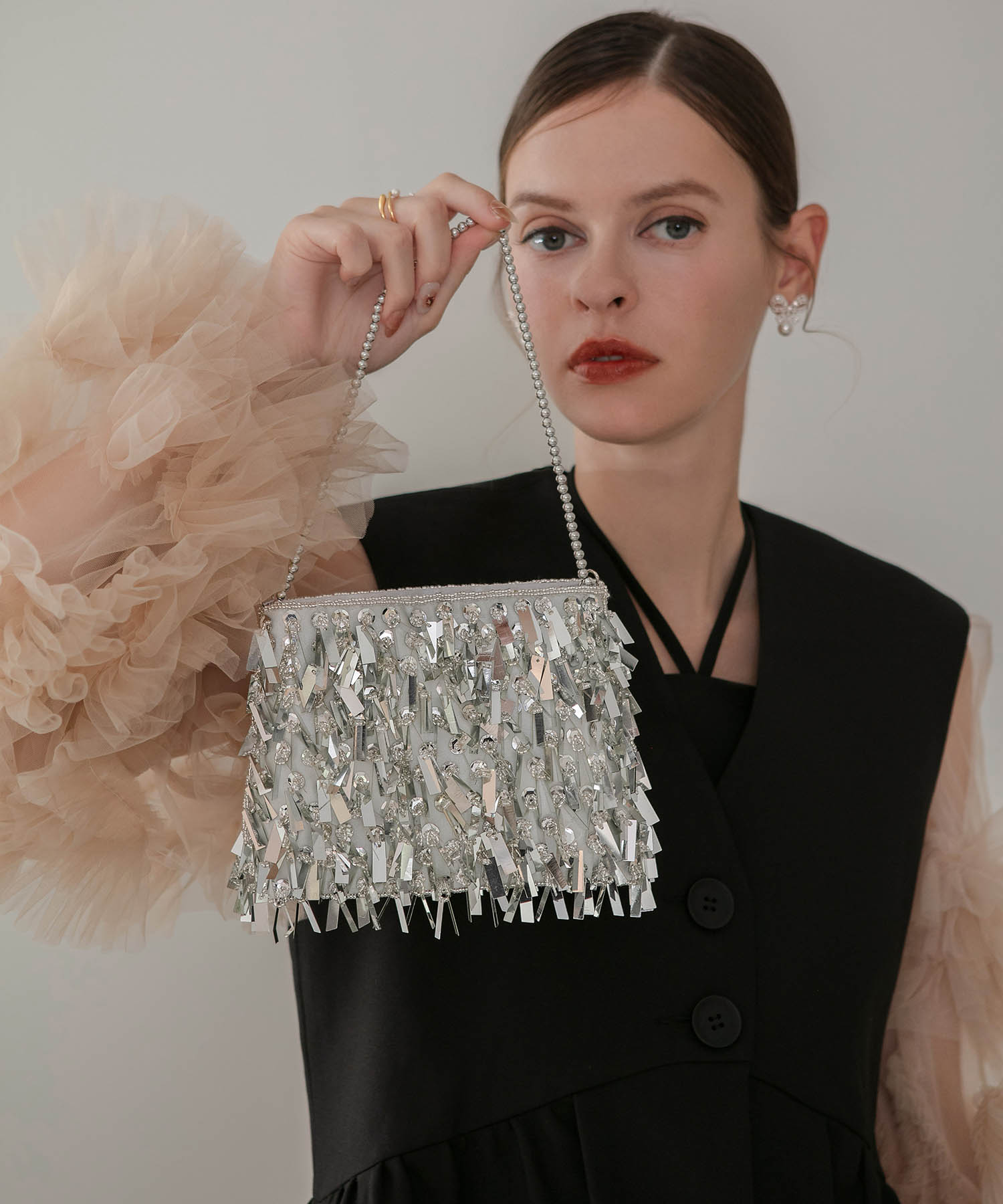 【当日発送】フリンジスパンコール2WAYバッグ