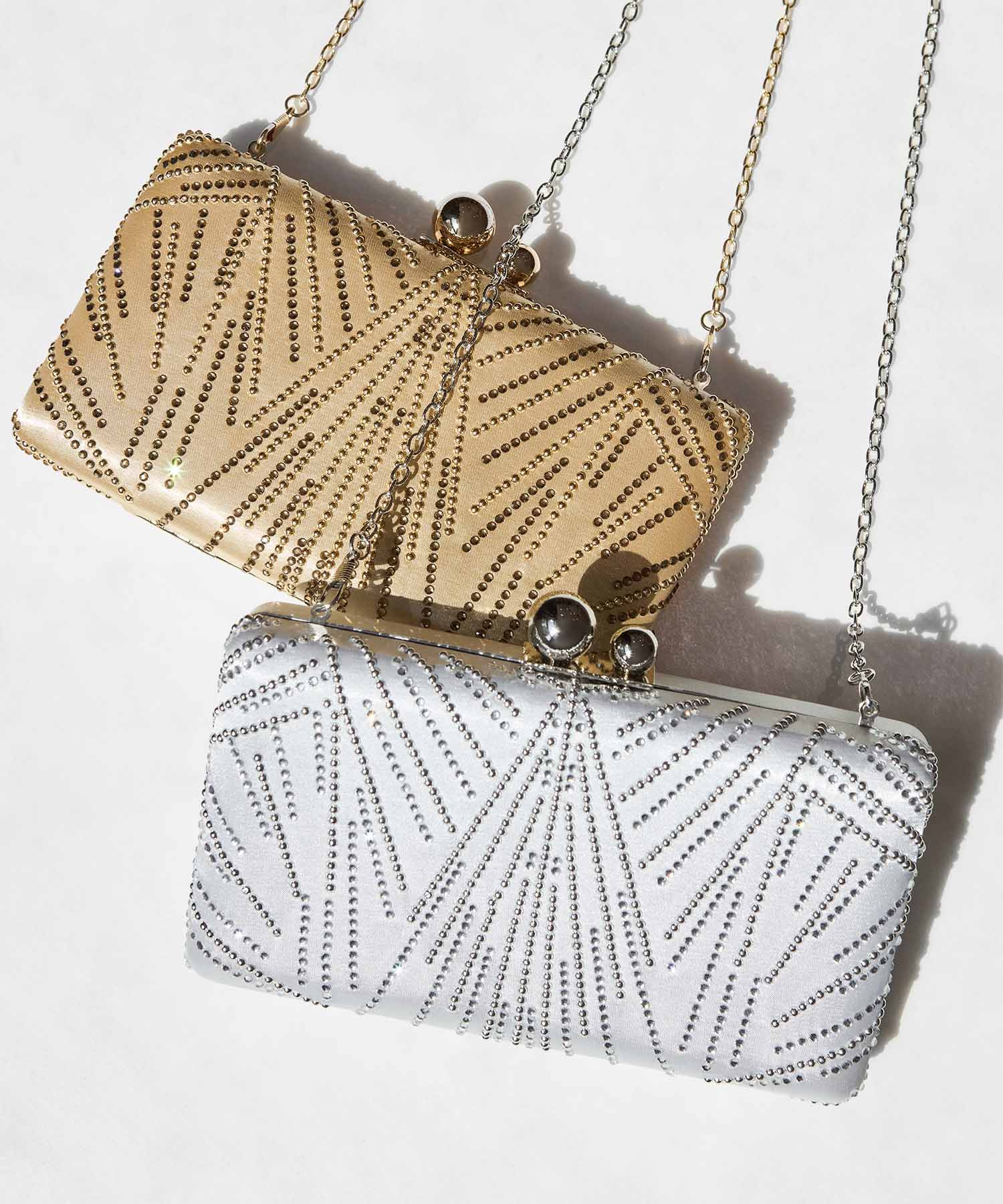 【当日発送】2WAYビジューストーンエレガンスバッグ