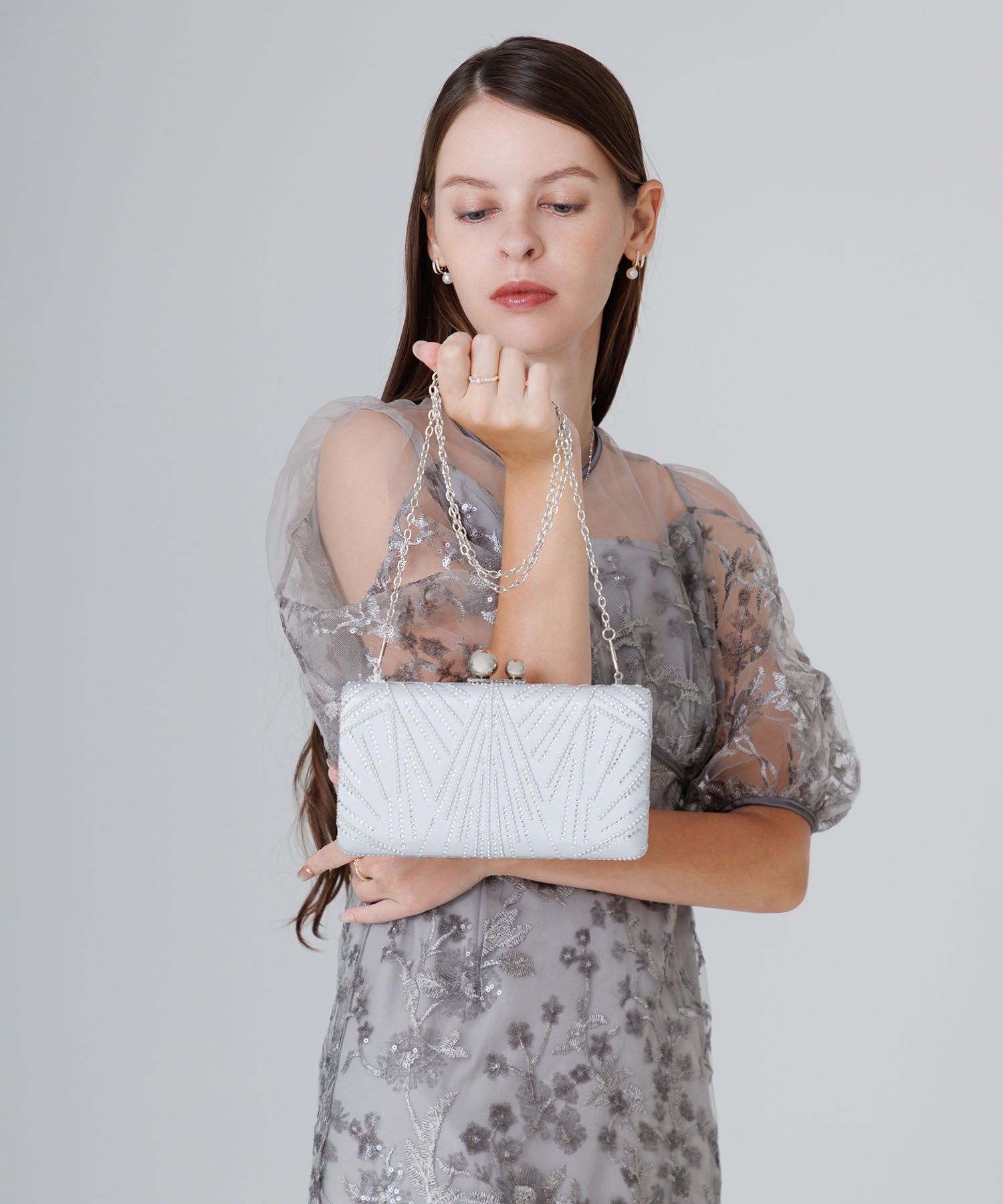 【当日発送】2WAYビジューストーンエレガンスバッグ