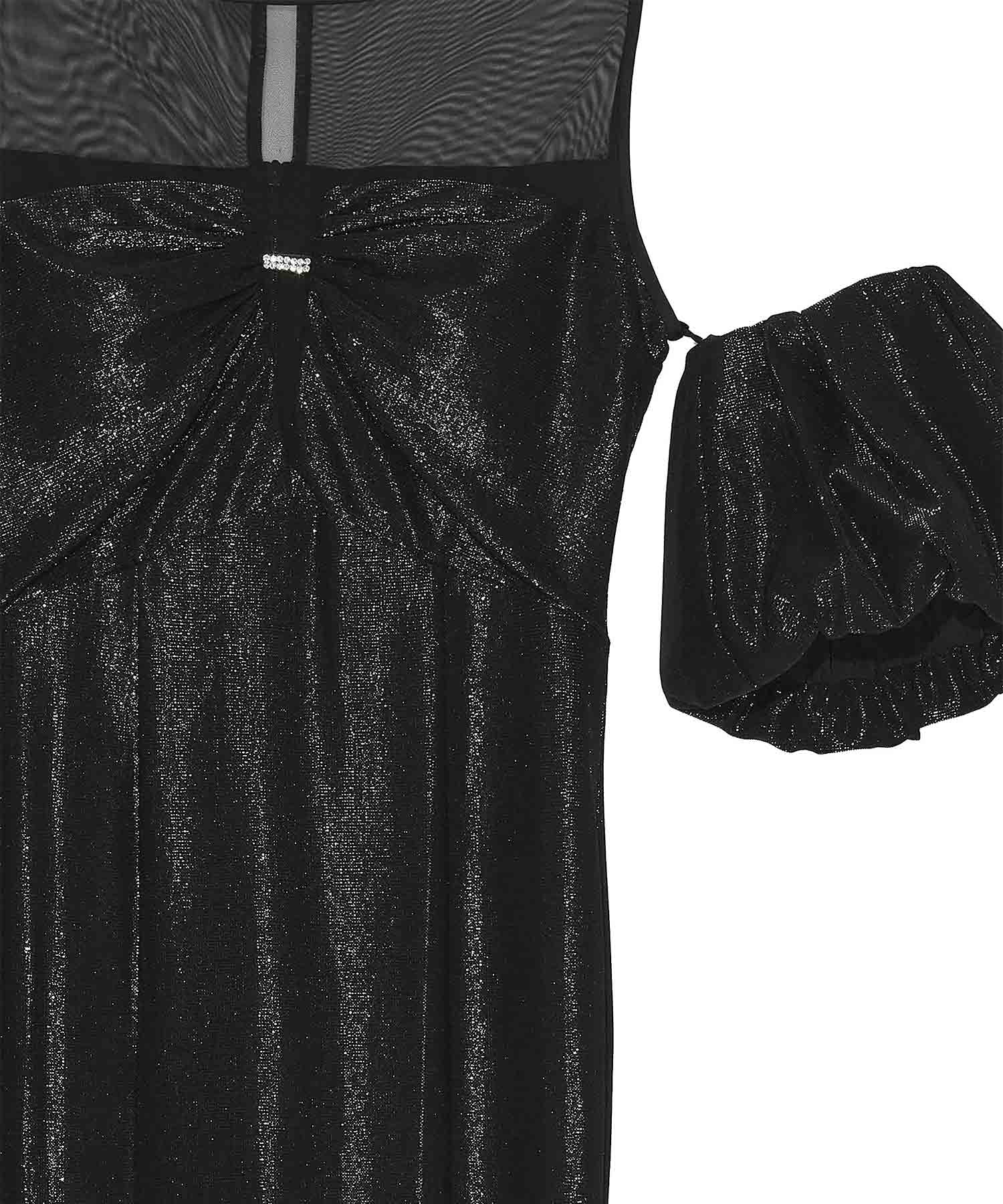 【LEJA LUXE】ラメシャイニーシアーデコルテマーメイドドレス