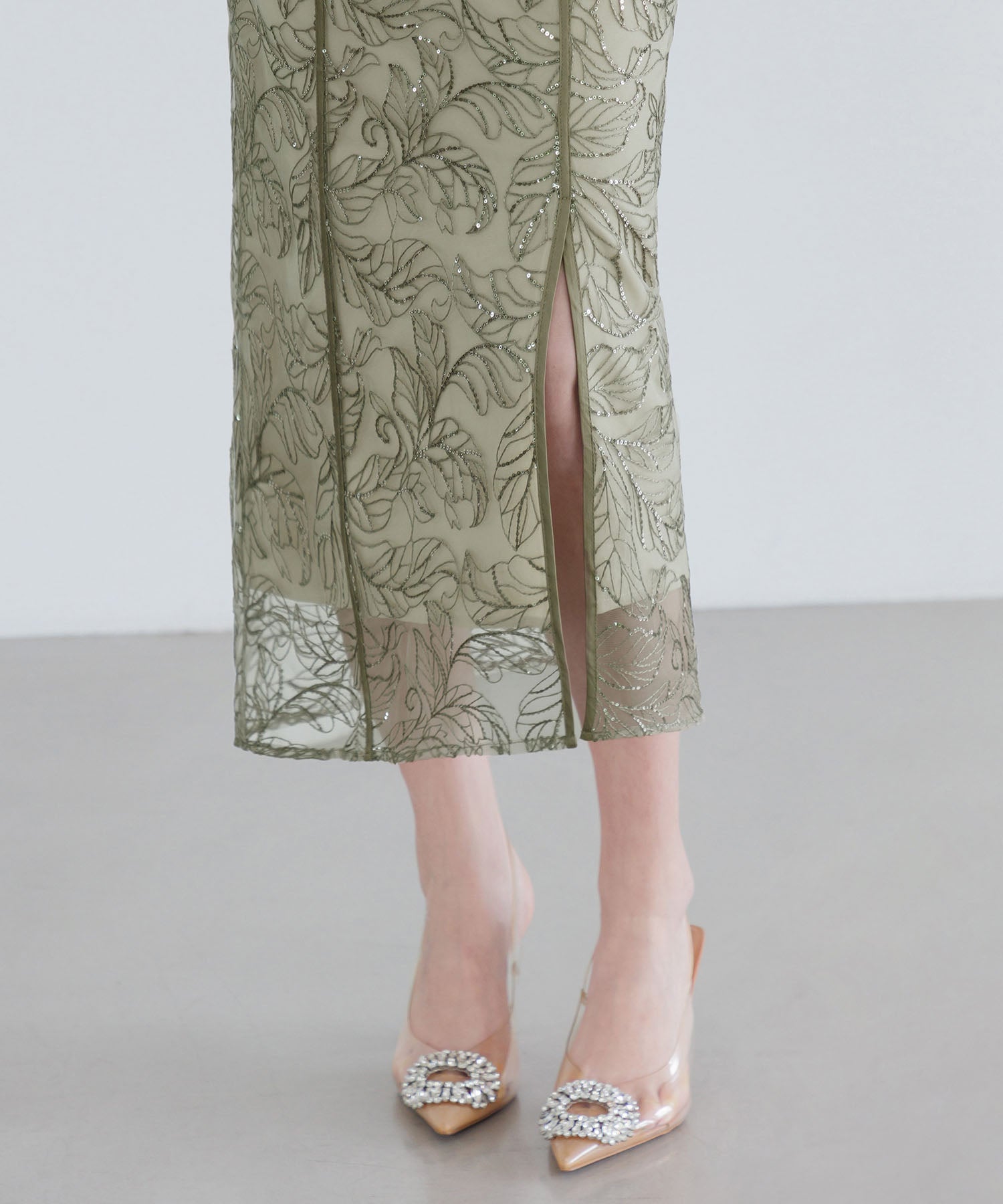 【当日発送】3WAYフラワーチュールアシンメトリーIラインワンピースドレス