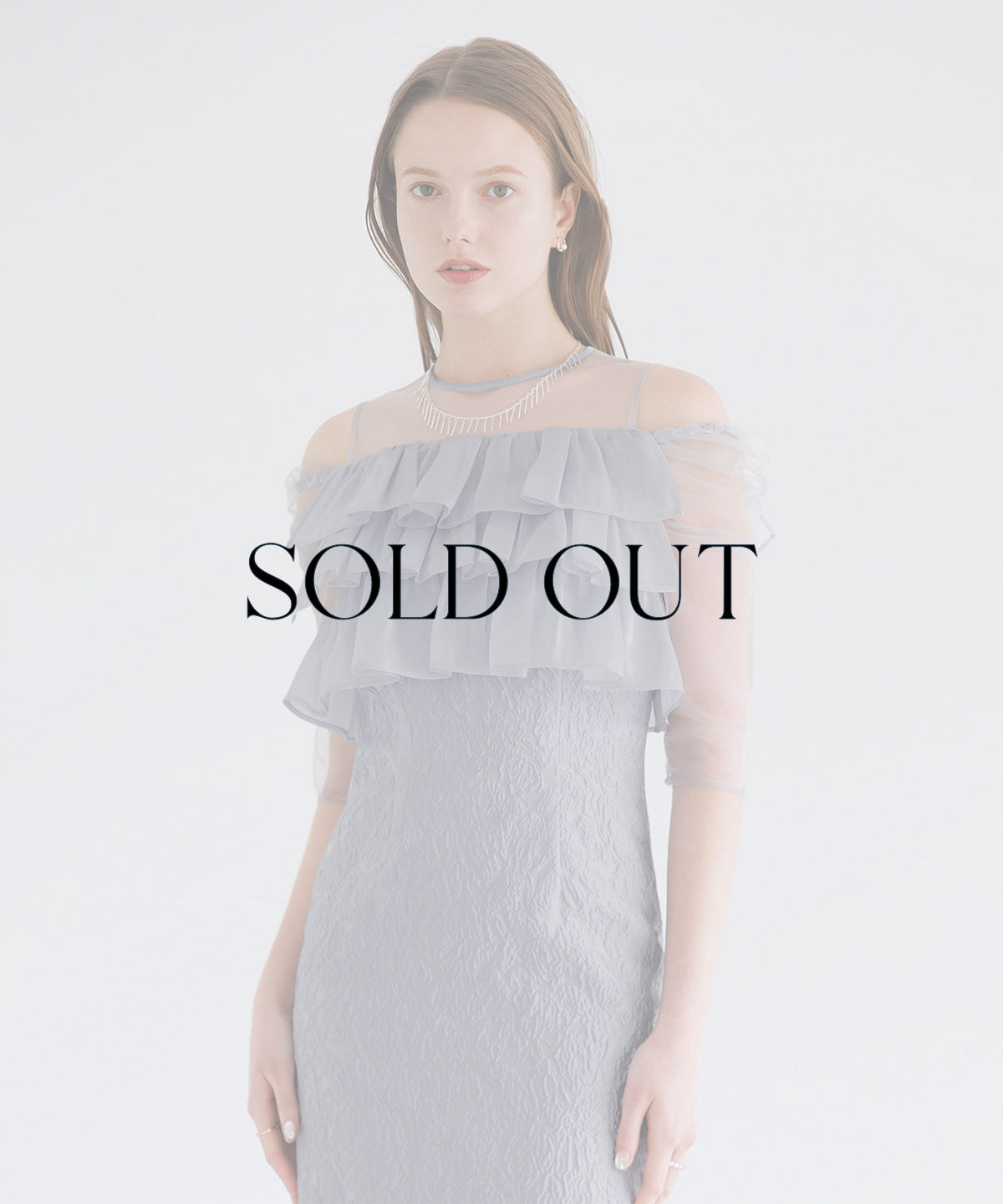 【当日発送】3WAYティアードフリルジャガードIラインワンピースドレス