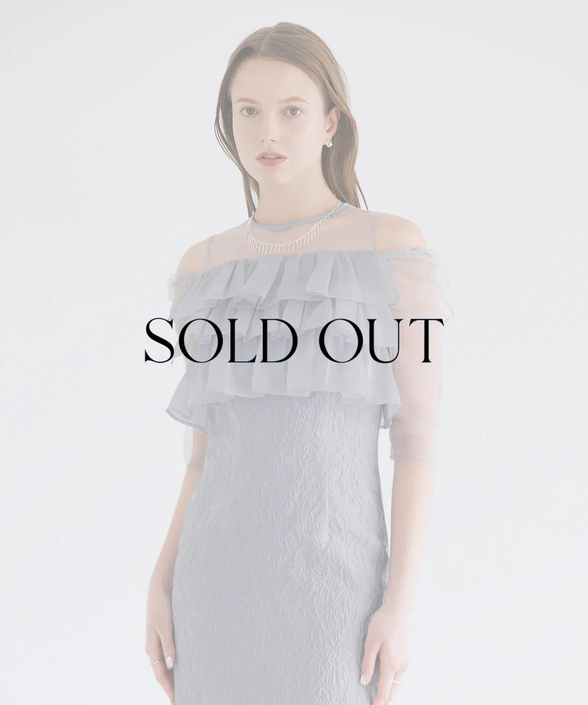 【当日発送】3WAYティアードフリルジャガードIラインワンピースドレス