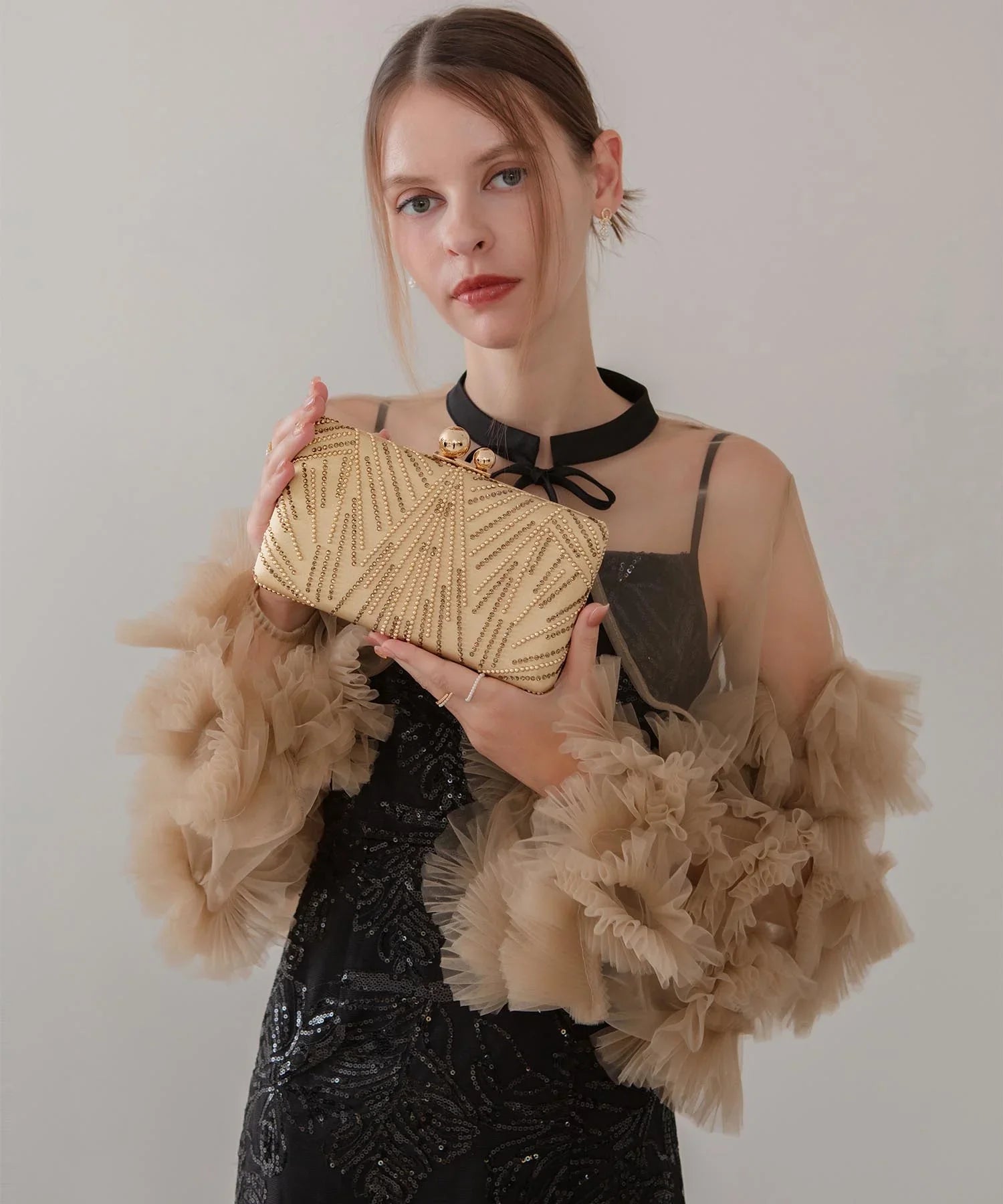 【当日発送】2WAYビジューストーンエレガンスバッグ