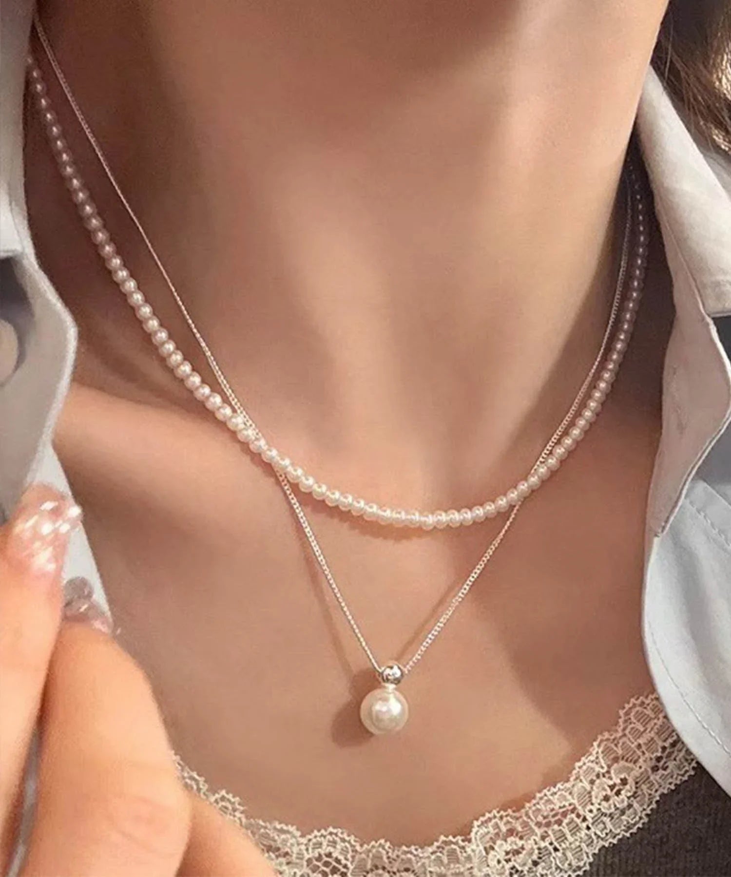 【当日発送】3WAYパールネックレスセット