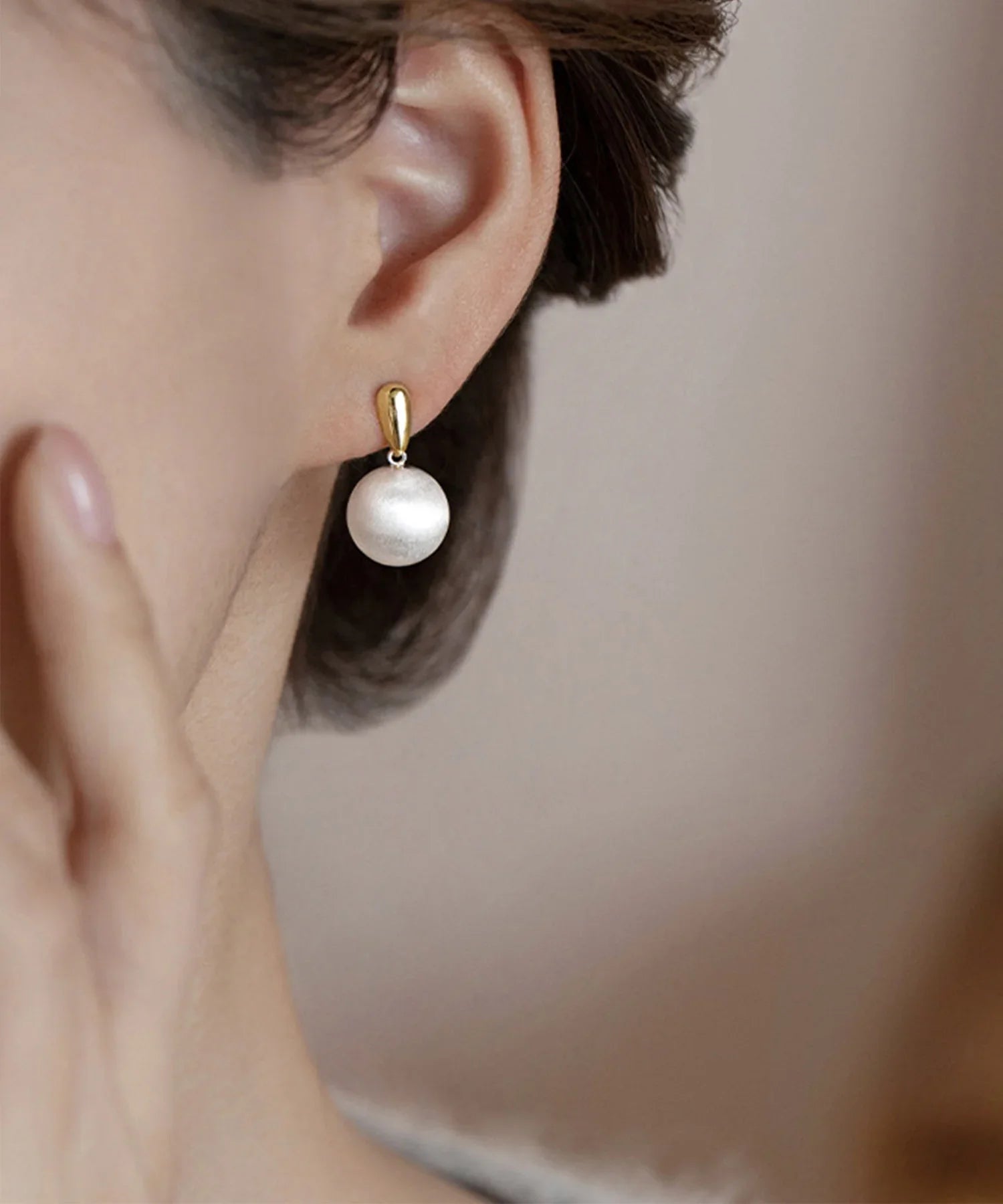 【当日発送】ゴールパーツドロップパールピアス