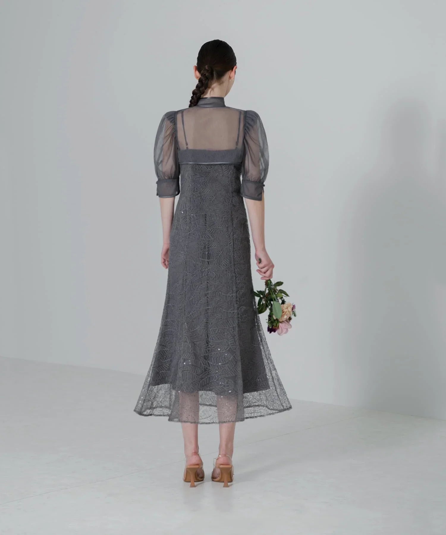 【当日発送】スパンコールボタニカルマーメイドボレロ2WAYワンピースドレス