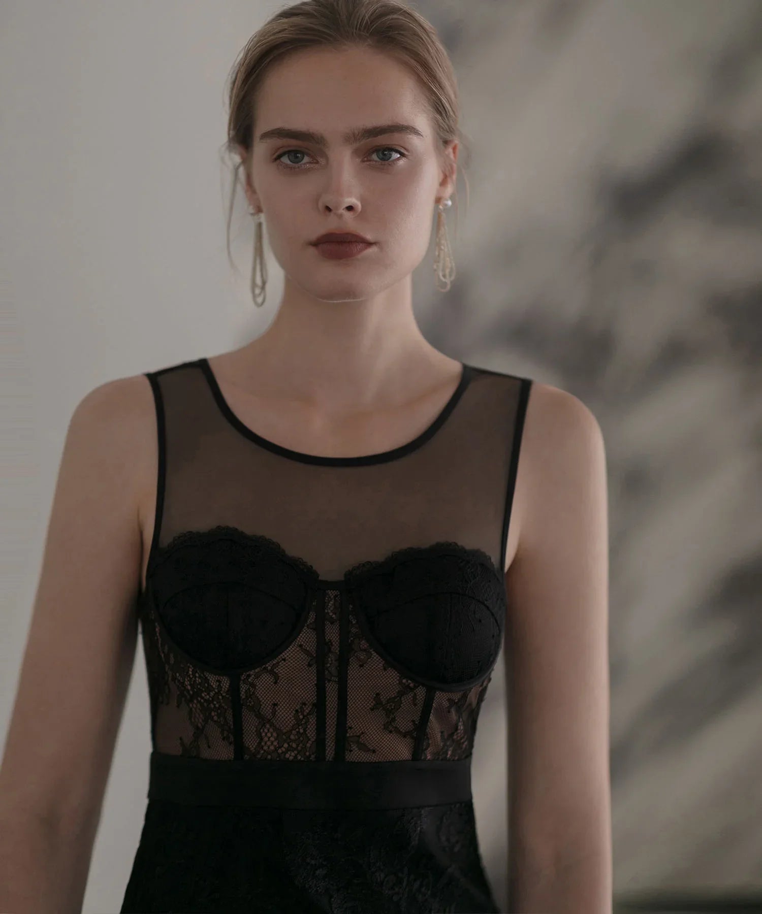 【LEJA LUXE】シェルカップレースマーメイドドレス