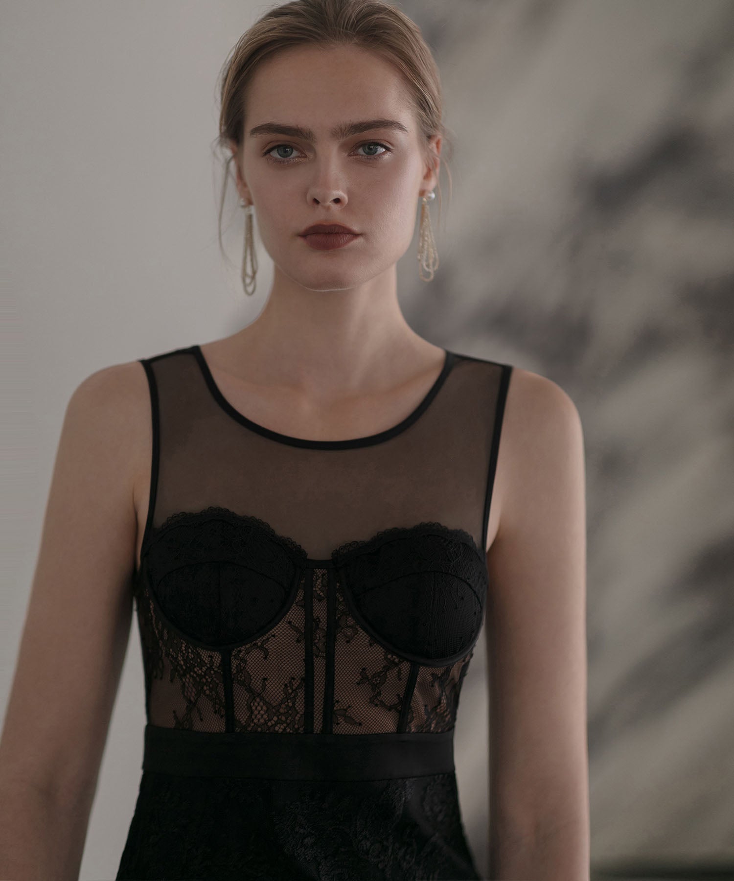 【LEJA LUXE】シェルカップレースマーメイドドレス