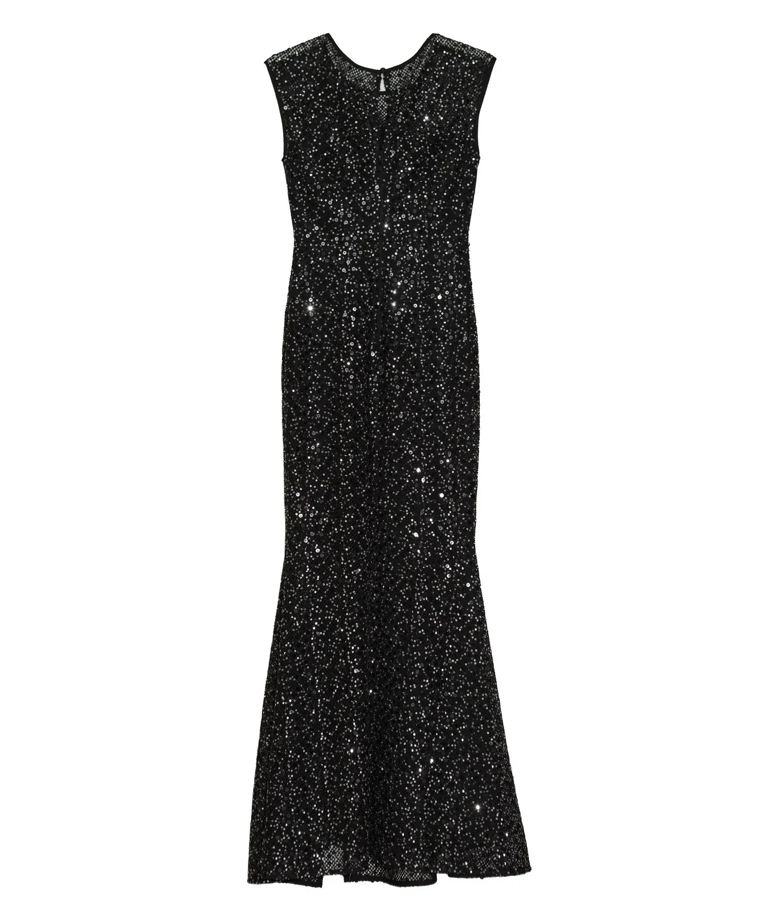 【LEJA LUXE】アシンメトリーツイストデザインスパンコールドレス