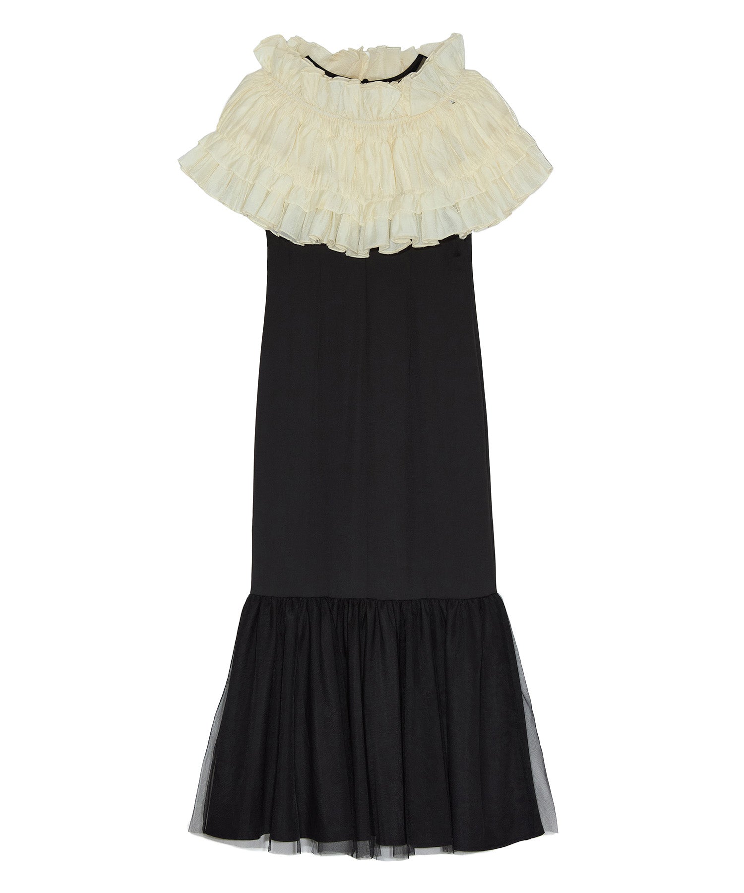 【当日発送】3WAYアシンメトリーチュールフリルワンピースドレス