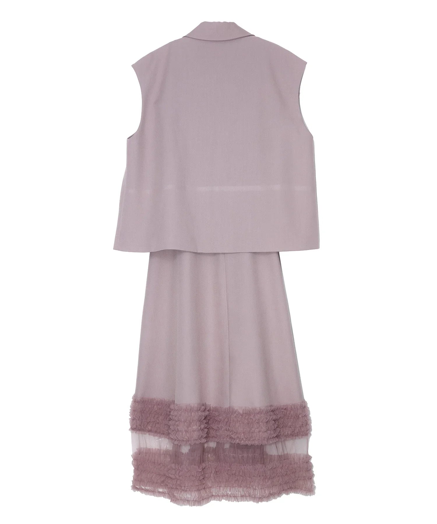 【当日発送】チュールフリルセットアップワンピースドレス