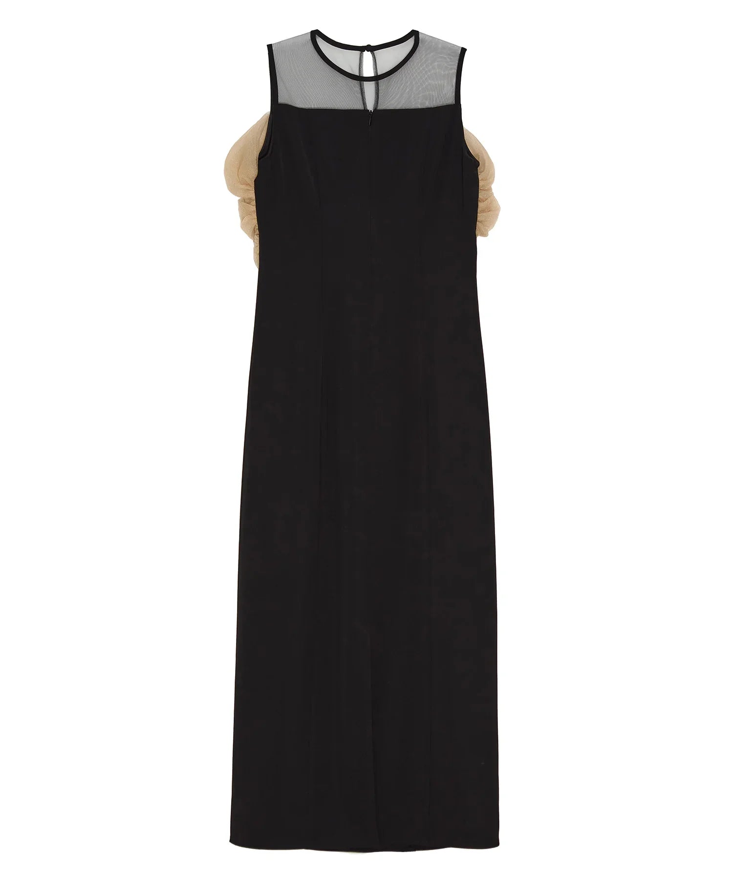 【当日発送】フロントリボンチュールIラインワンピースドレス