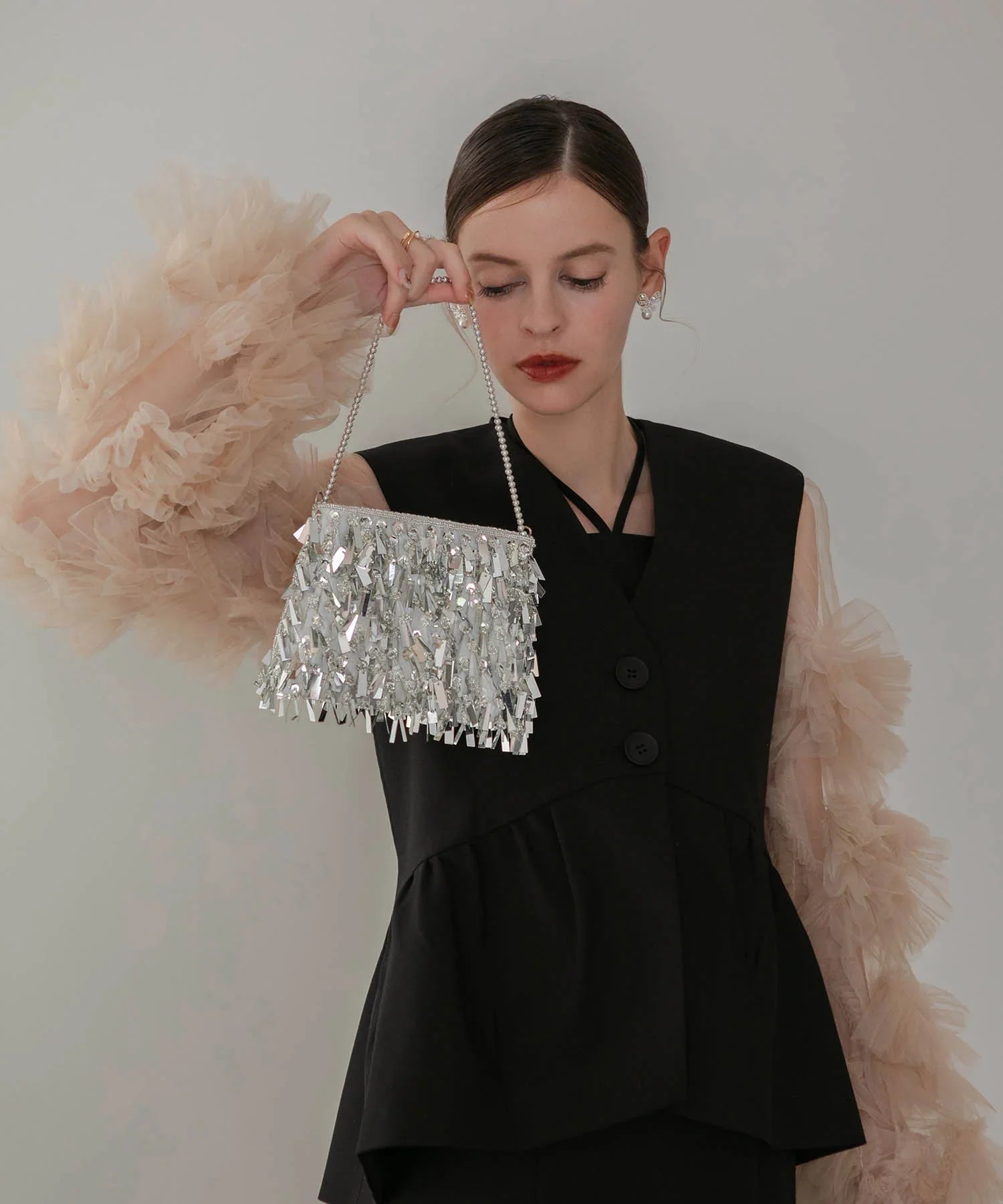 【当日発送】フリンジスパンコール2WAYバッグ