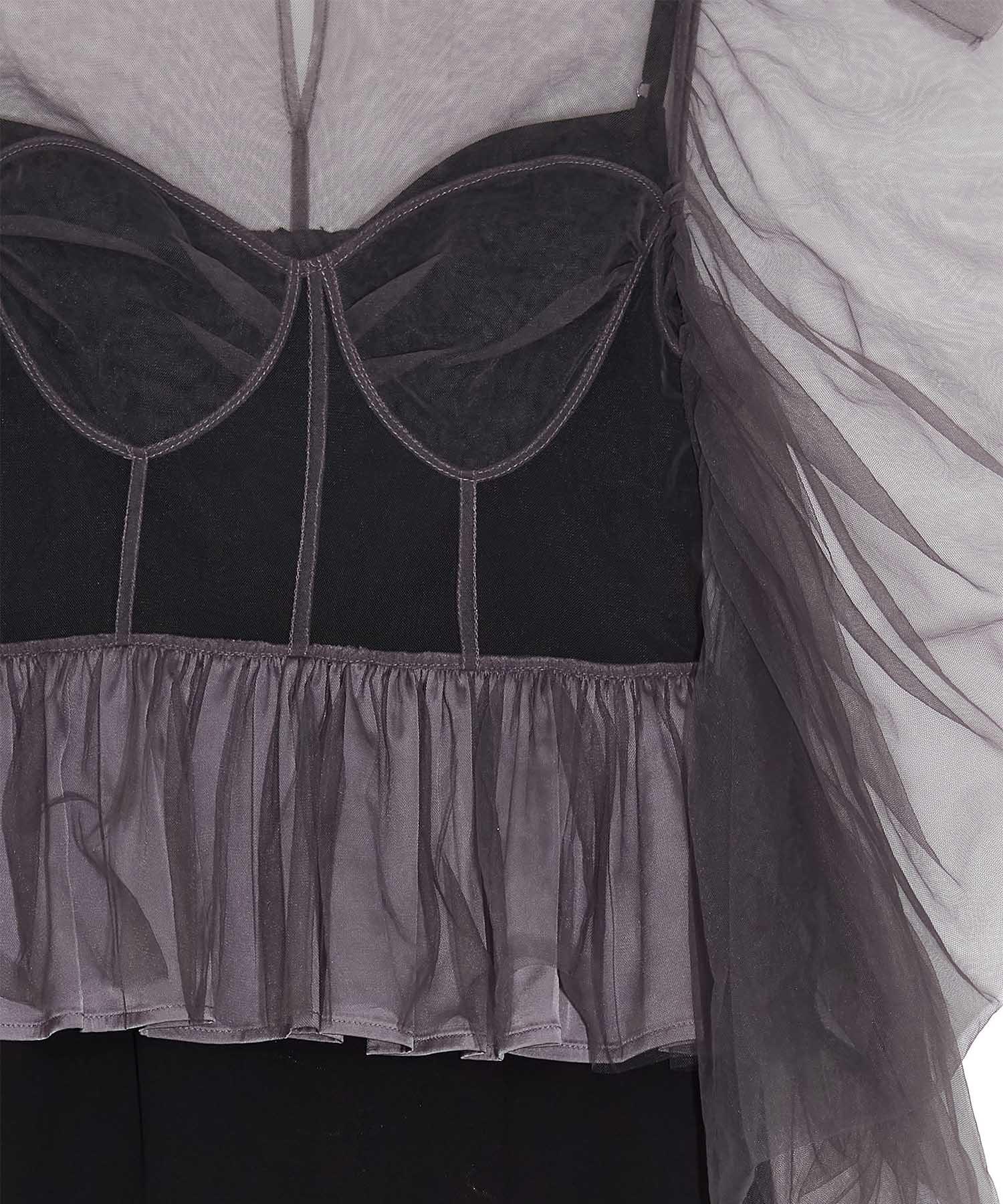 【当日発送】チュールペプラムトップスセットキャミワンピースドレス