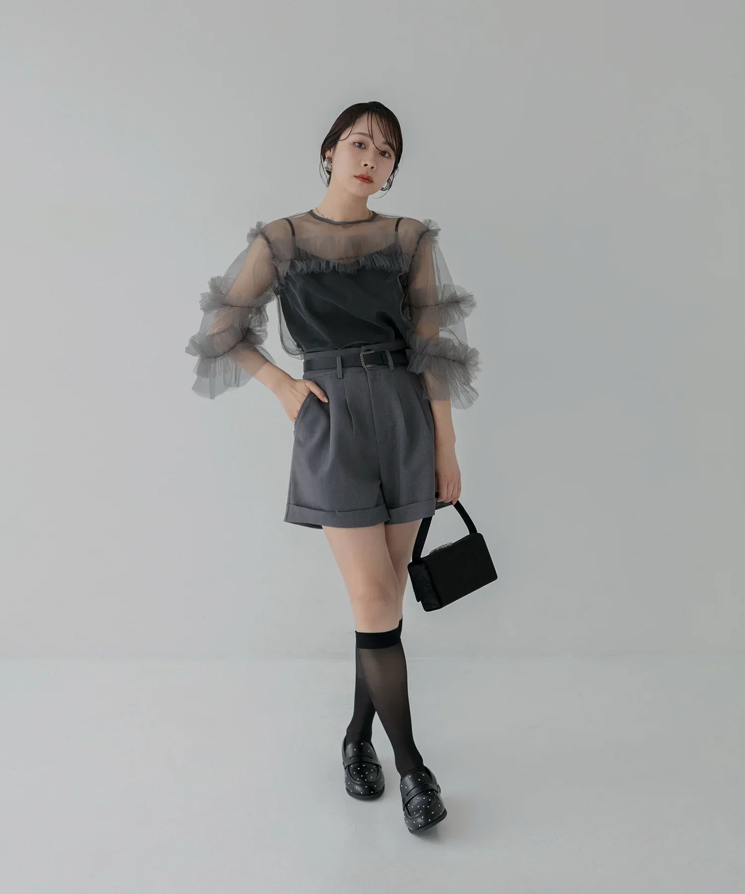 【当日発送】チュールフリルトップス