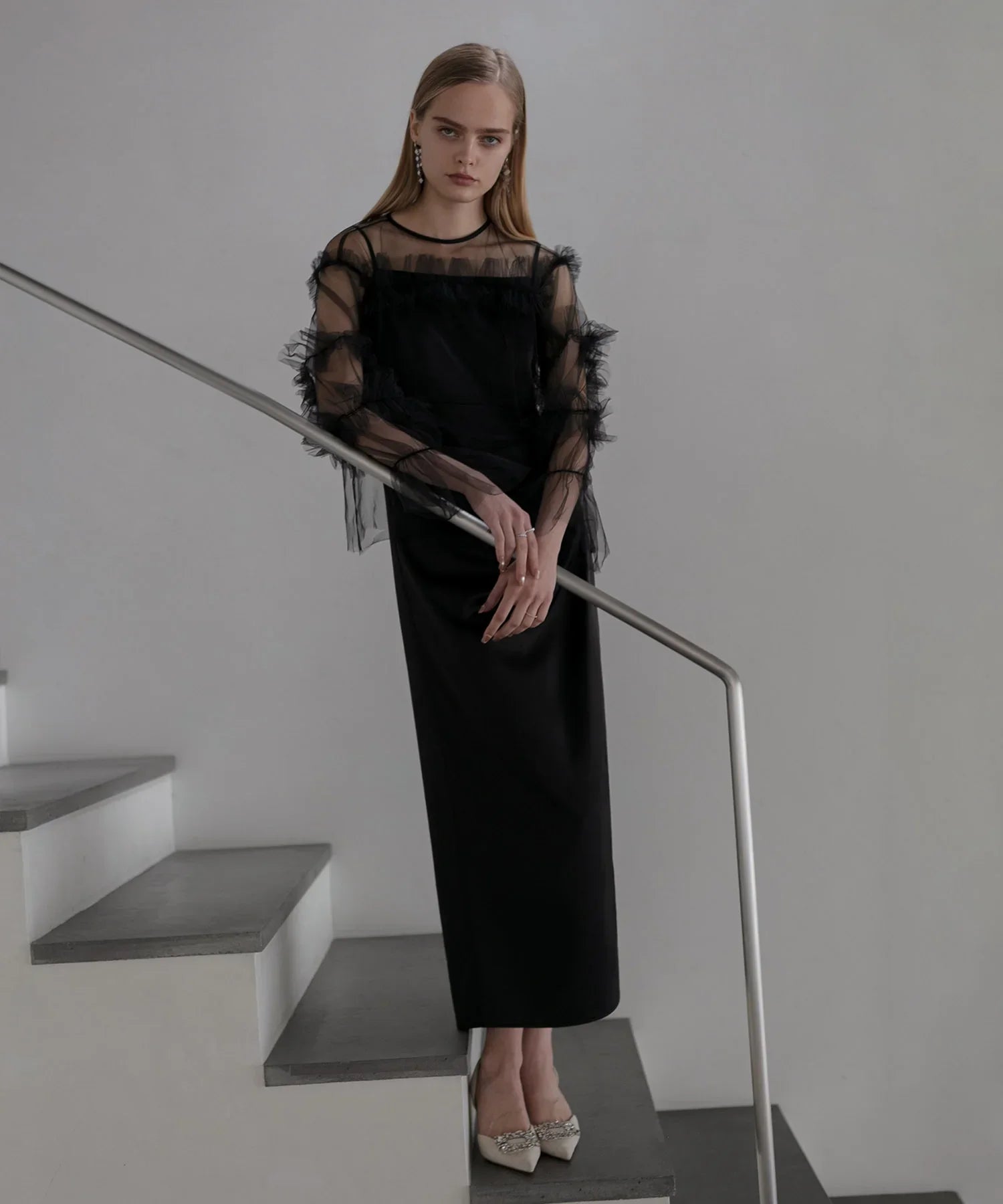 【当日発送】チュールフリルトップス