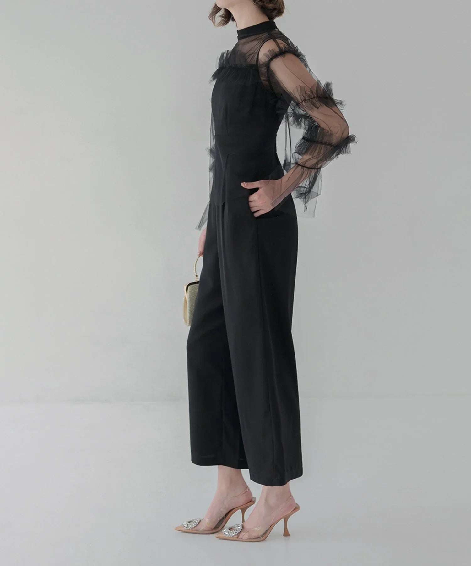 【当日発送】チュールフリルトップス