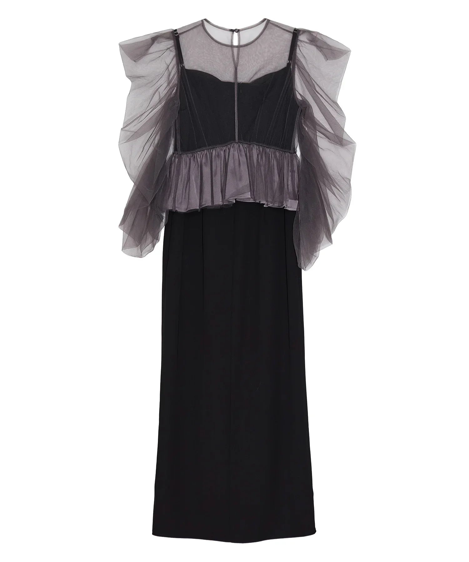 【当日発送】チュールペプラムトップスセットキャミワンピースドレス