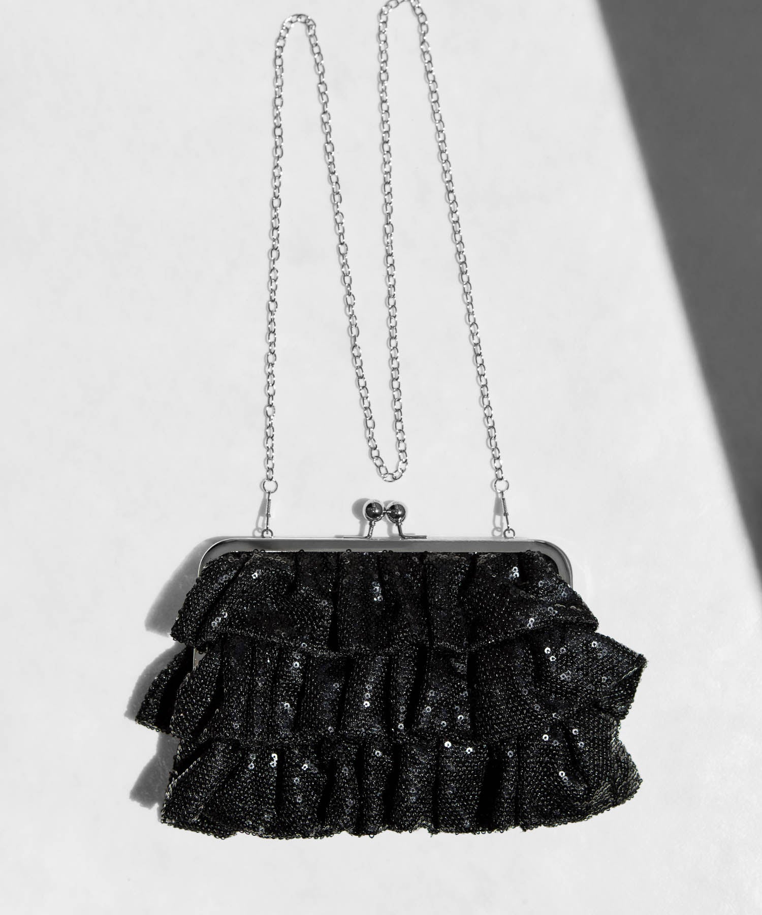 【当日発送】スパンコールフリルデザイン2WAYバッグ