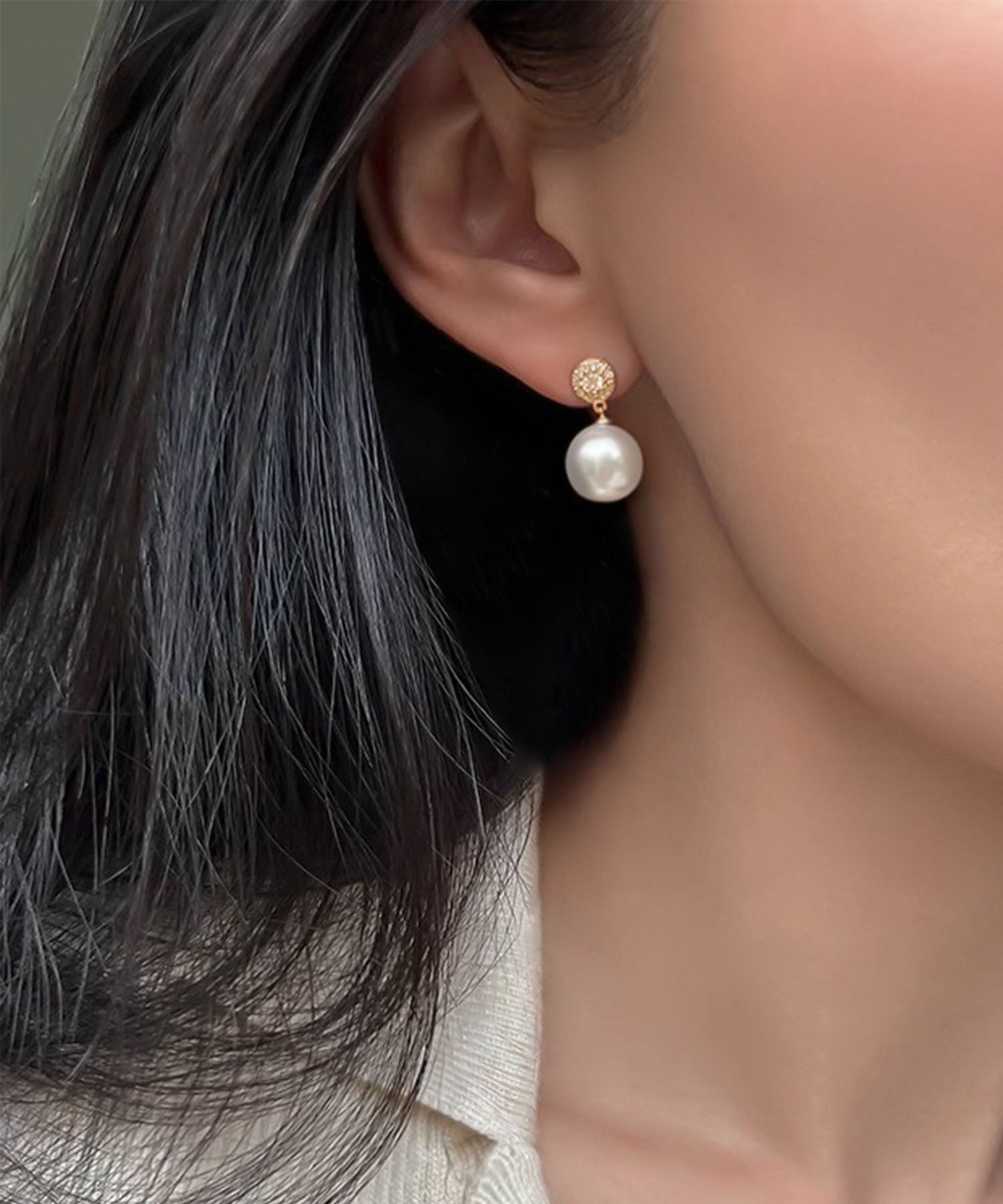 【COMING SOON】ラグジュアリードロップパールピアス
