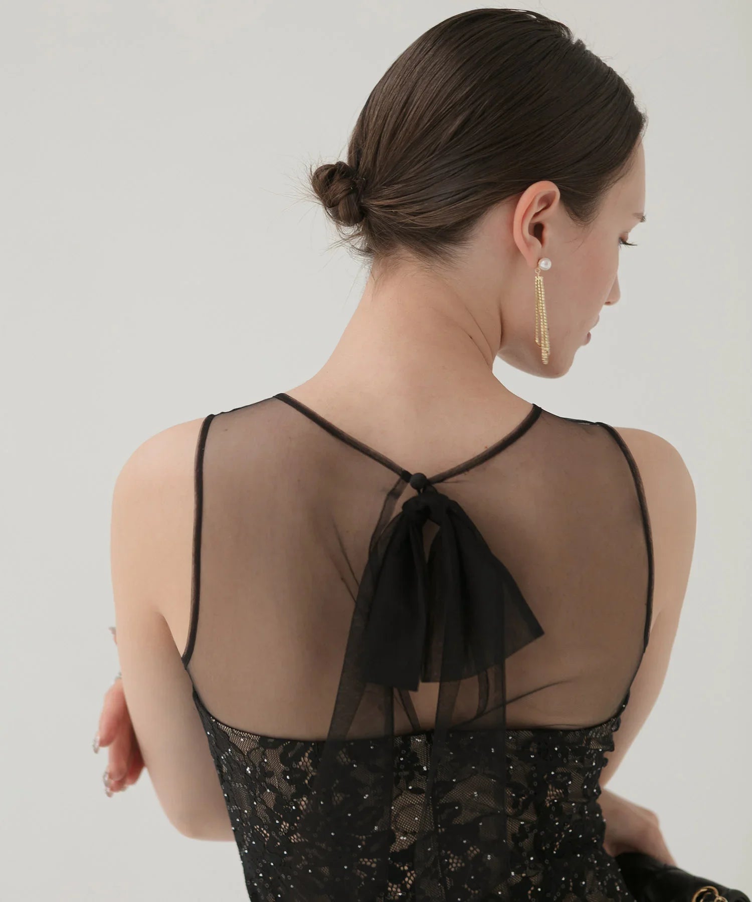 【LEJA LUXE】レースストーンスパンコールフラワーマーメイドドレス