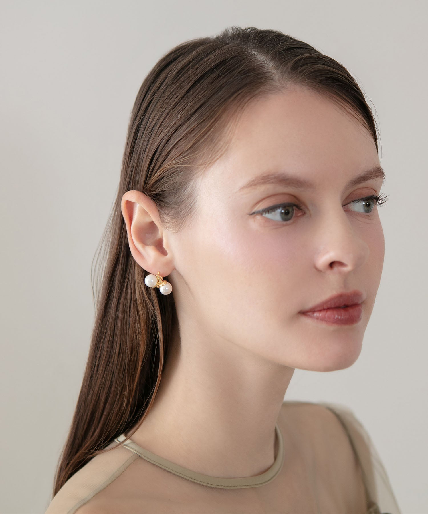 【当日発送】ツイストパールピアス