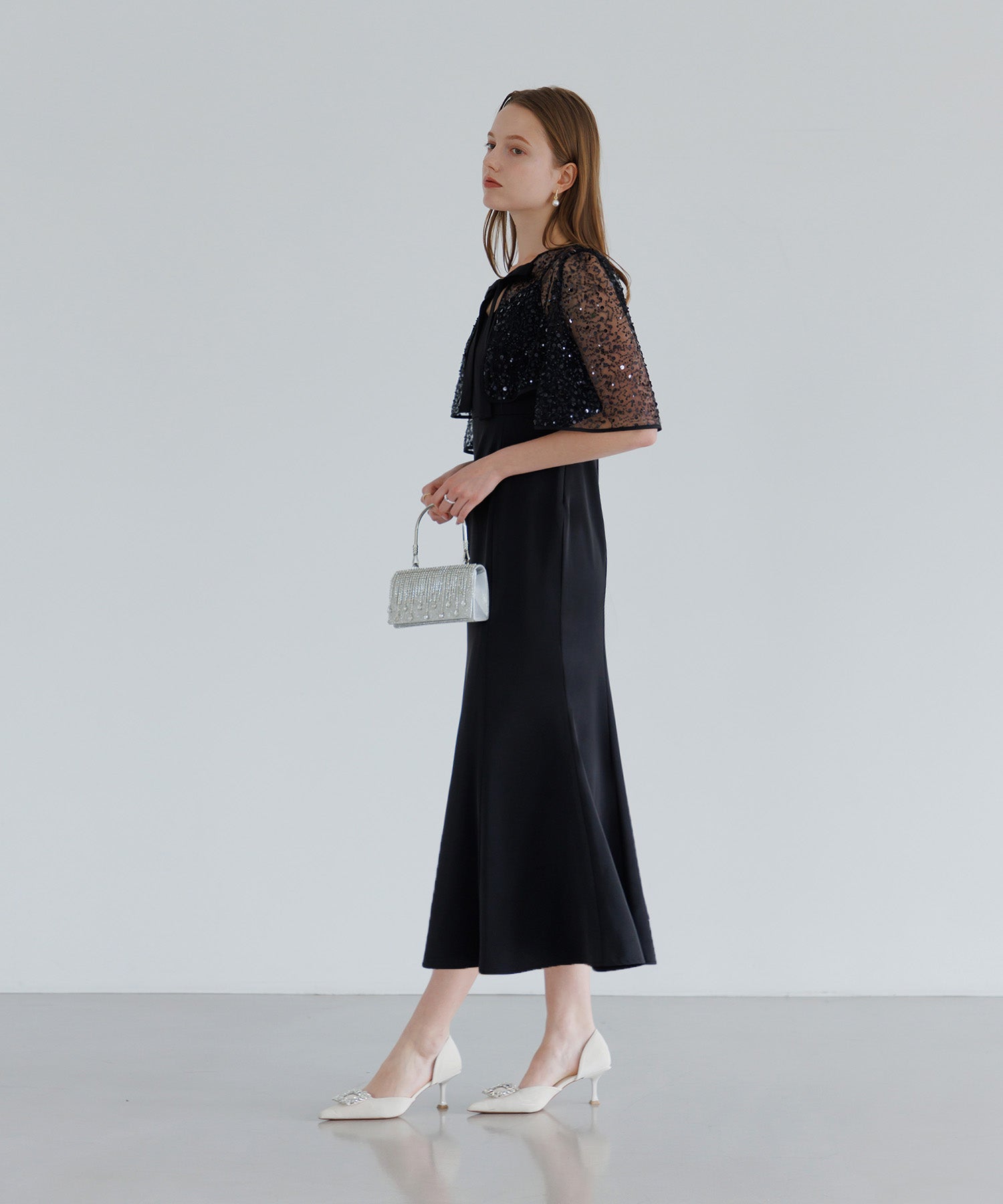 【当日発送】スパンコールビジューボレロマーメイドワンピースドレス