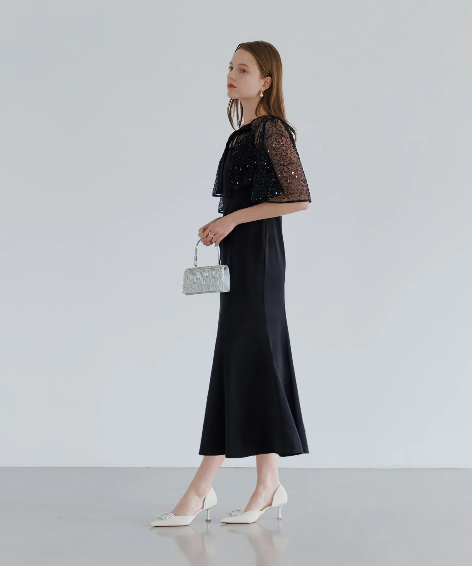 【当日発送】スパンコールビジューボレロマーメイドワンピースドレス