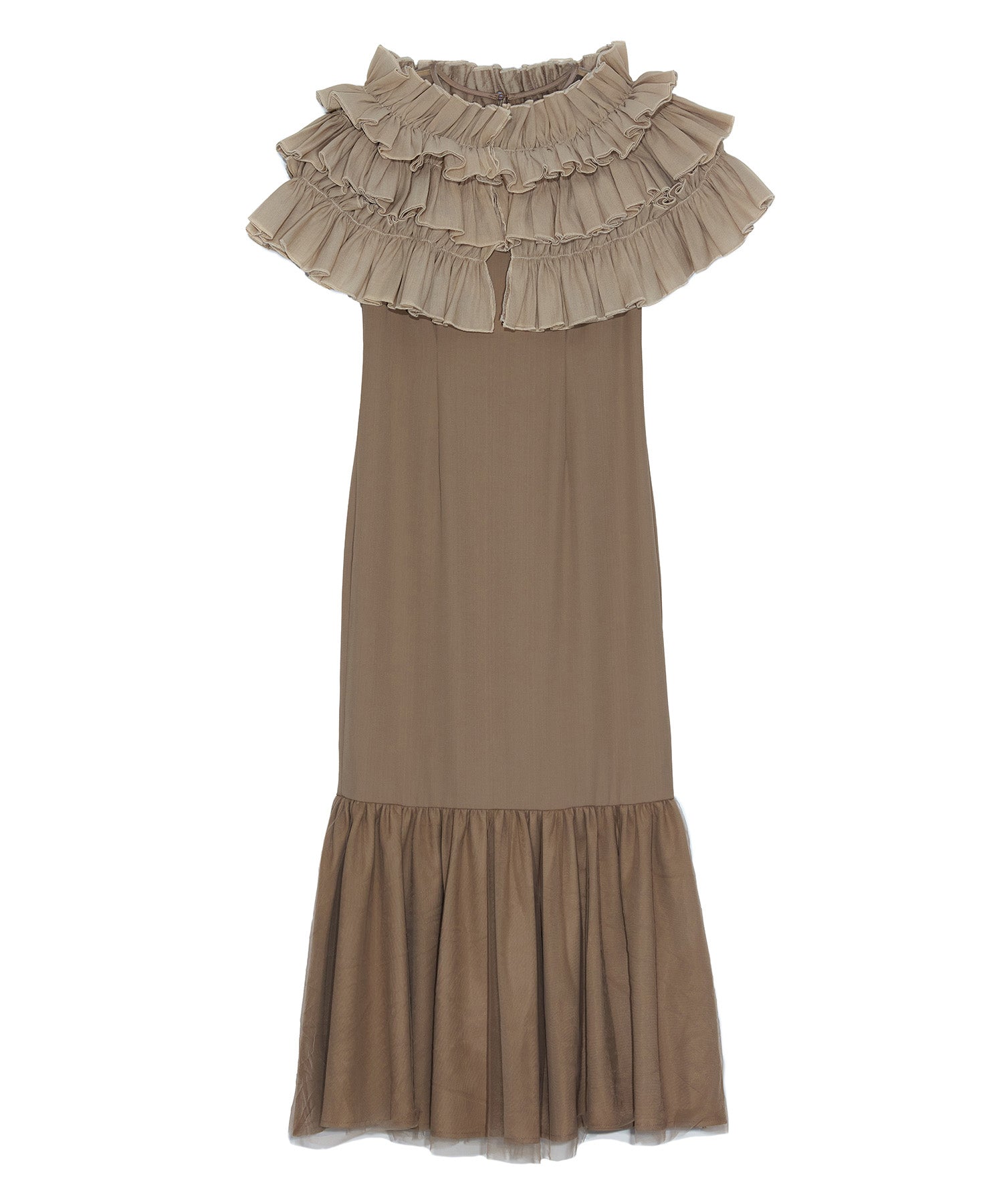 【当日発送】3WAYアシンメトリーチュールフリルワンピースドレス