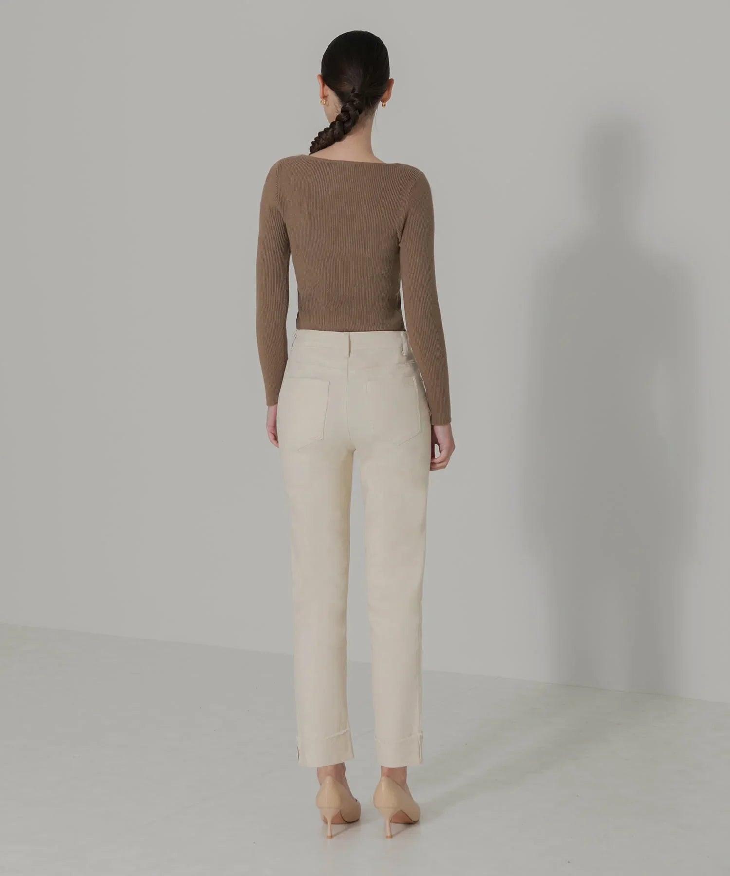 【當天出貨】捲筒直筒牛仔褲