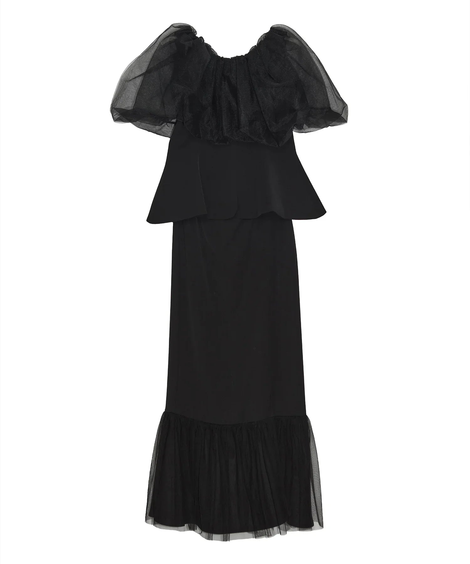 【当日発送】シアーチュールオフショルセットアップドレス